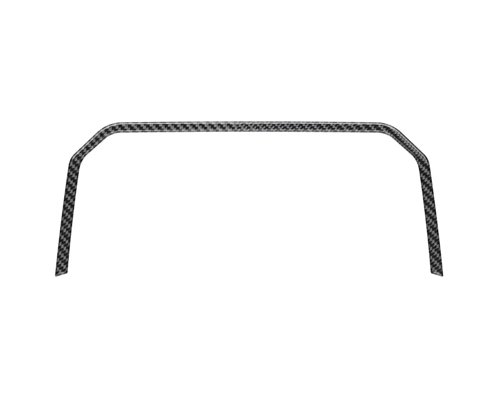 Carbon fiber upper center console line accent trim designed for 2022-2024 Toyota Tundra and 2023-2024 Toyota Sequoia, shown as a standalone piece.