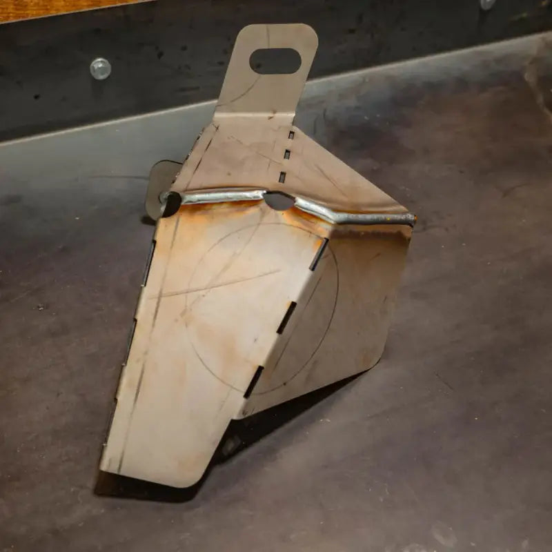 4Runner washer tank skid plate made from durable 14ga steel, designed for bolt-on installation and compatible with C4 bumpers.