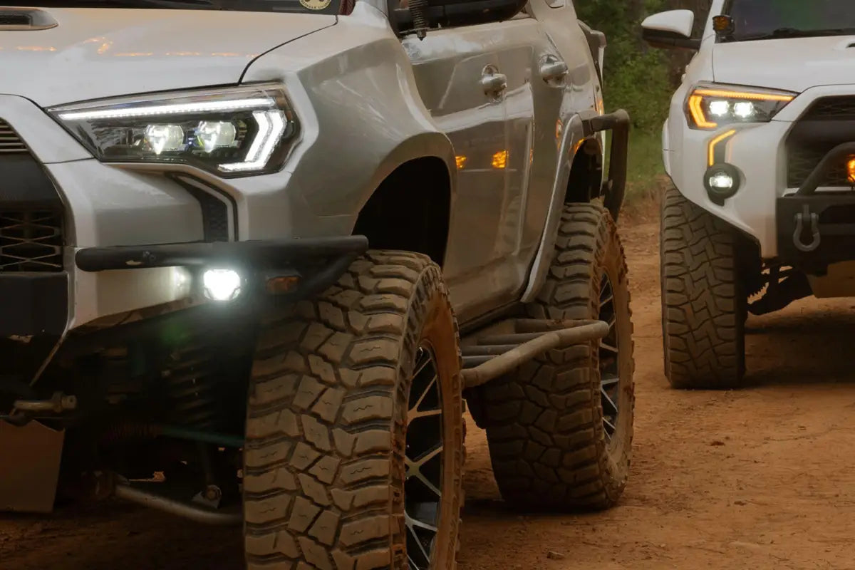 Modified off-road vehicles featuring XB Evo Headlights with high beam and turn signals