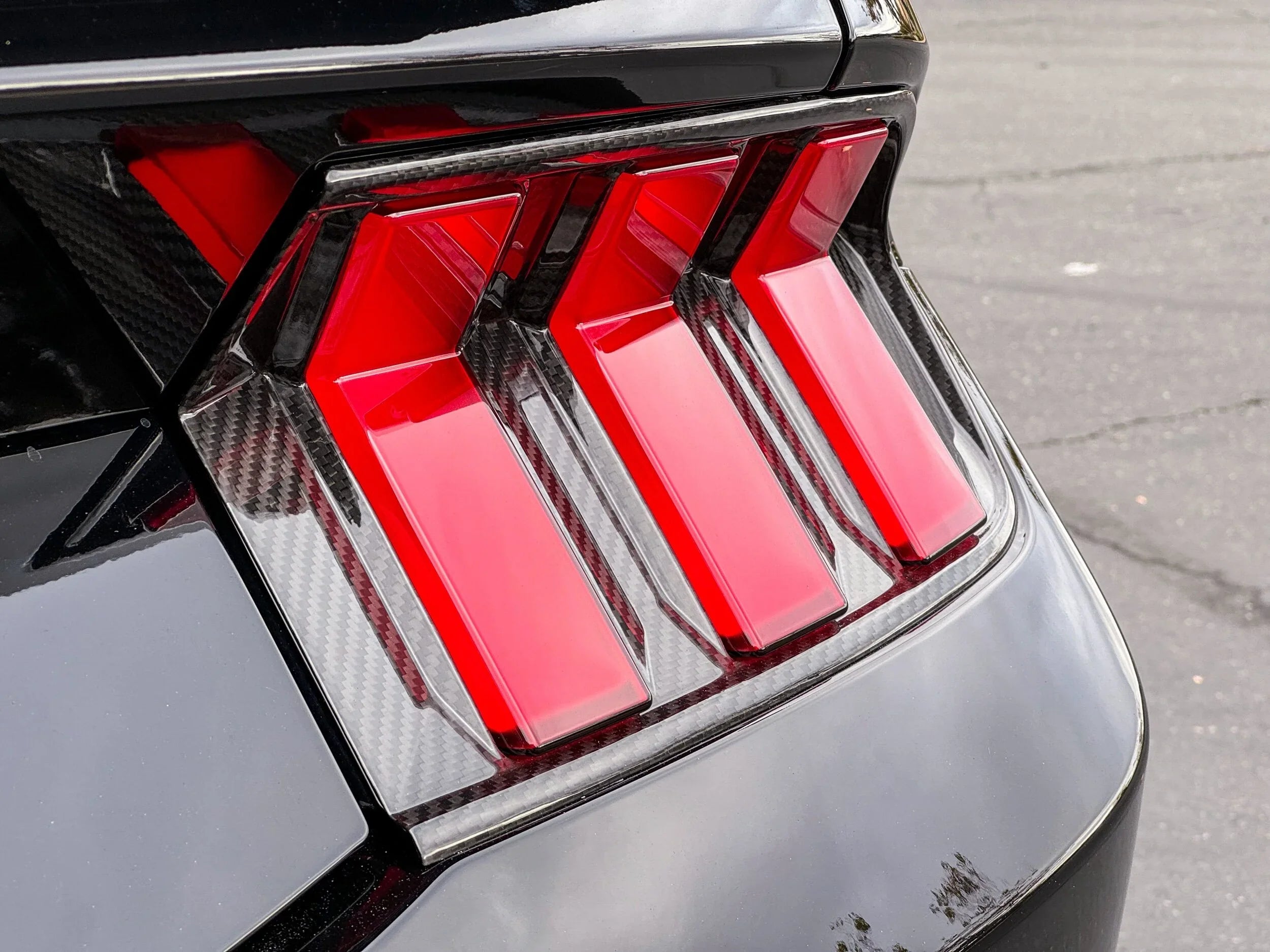 NYTOP Dry Carbon Taillight Cover For 2024-Current Ford Mustang