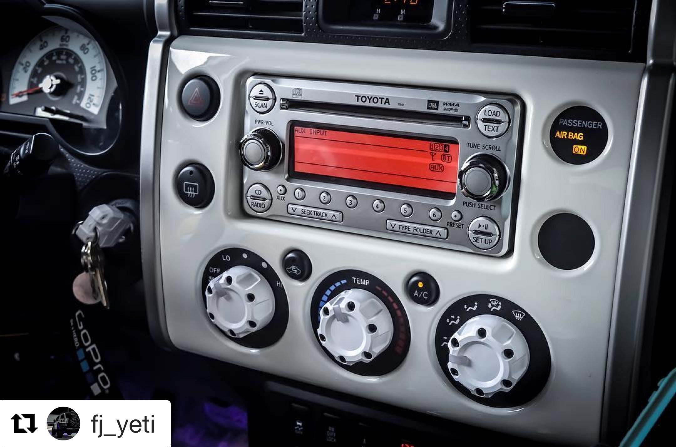 Climate Knobs (For FJ Cruiser) - SUN FUSION YELLOW