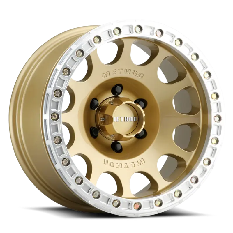 105-V3 | Beadlock | Gold - 17x9 | 5x5 | -38mm/3.5’’ | MR10579050138B - Wheels > Method > Beadlock Wheel