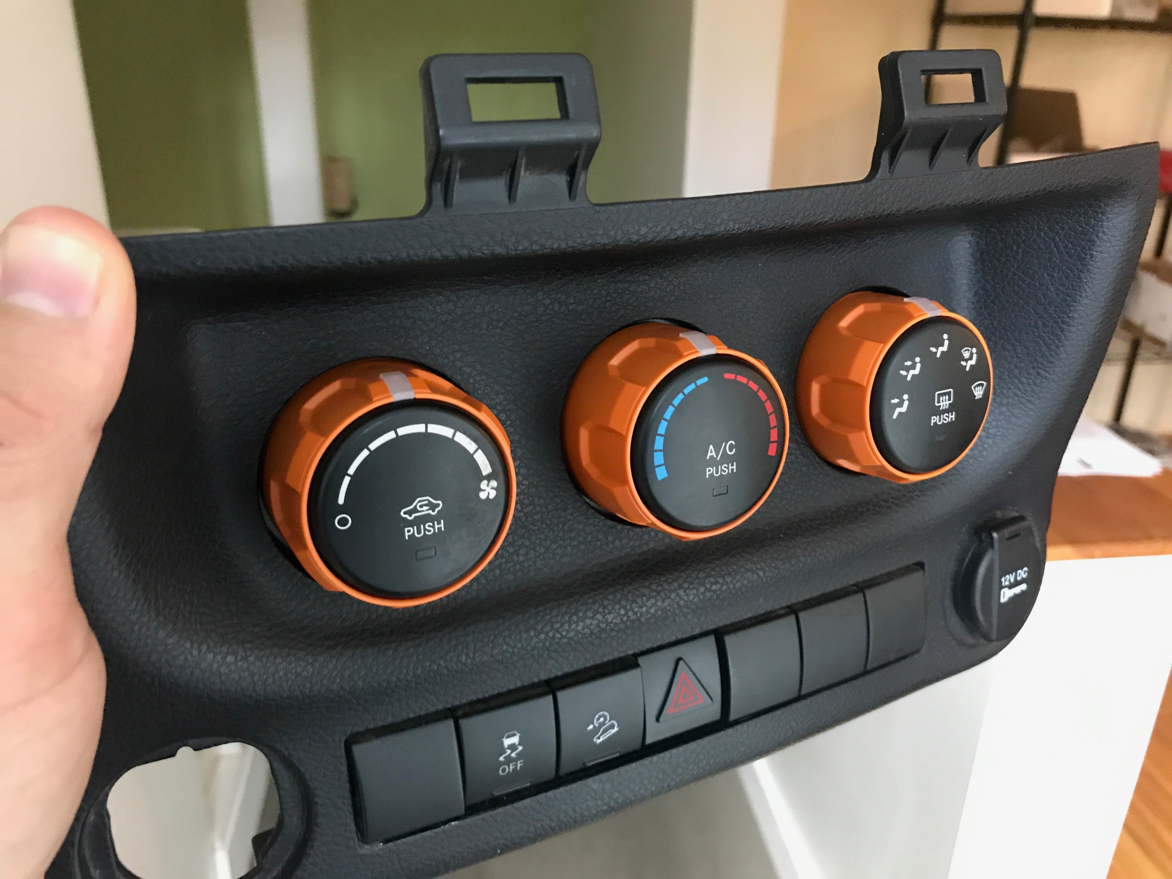 Climate Knobs (For 2011-2018 Wrangler JK) - ORANGE