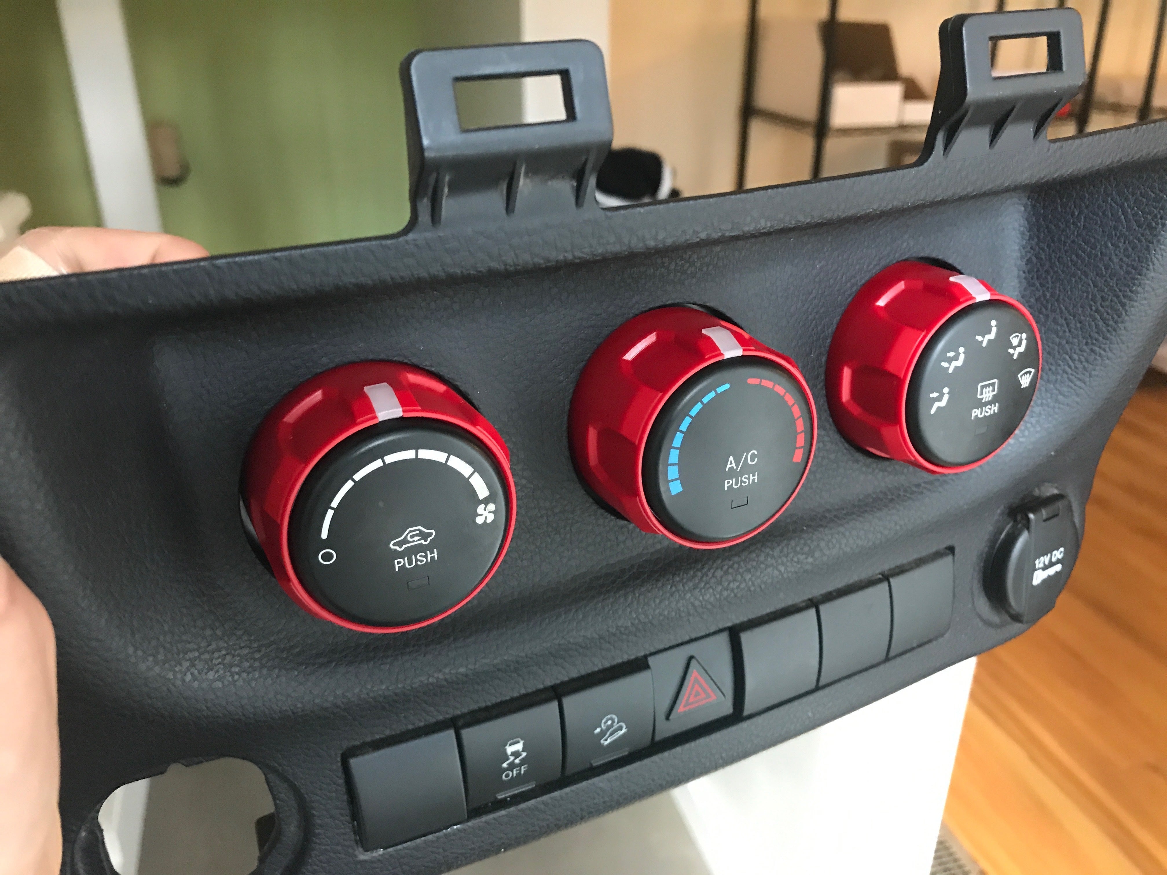 Climate Knobs (For 2011-2018 Wrangler JK) - RED