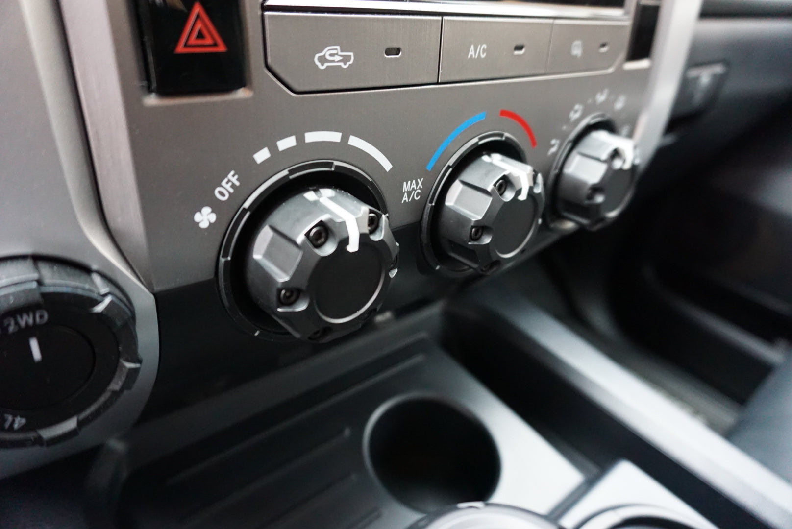 Climate Knob Trim Rings (For 2014-2021 Tundra) - RED