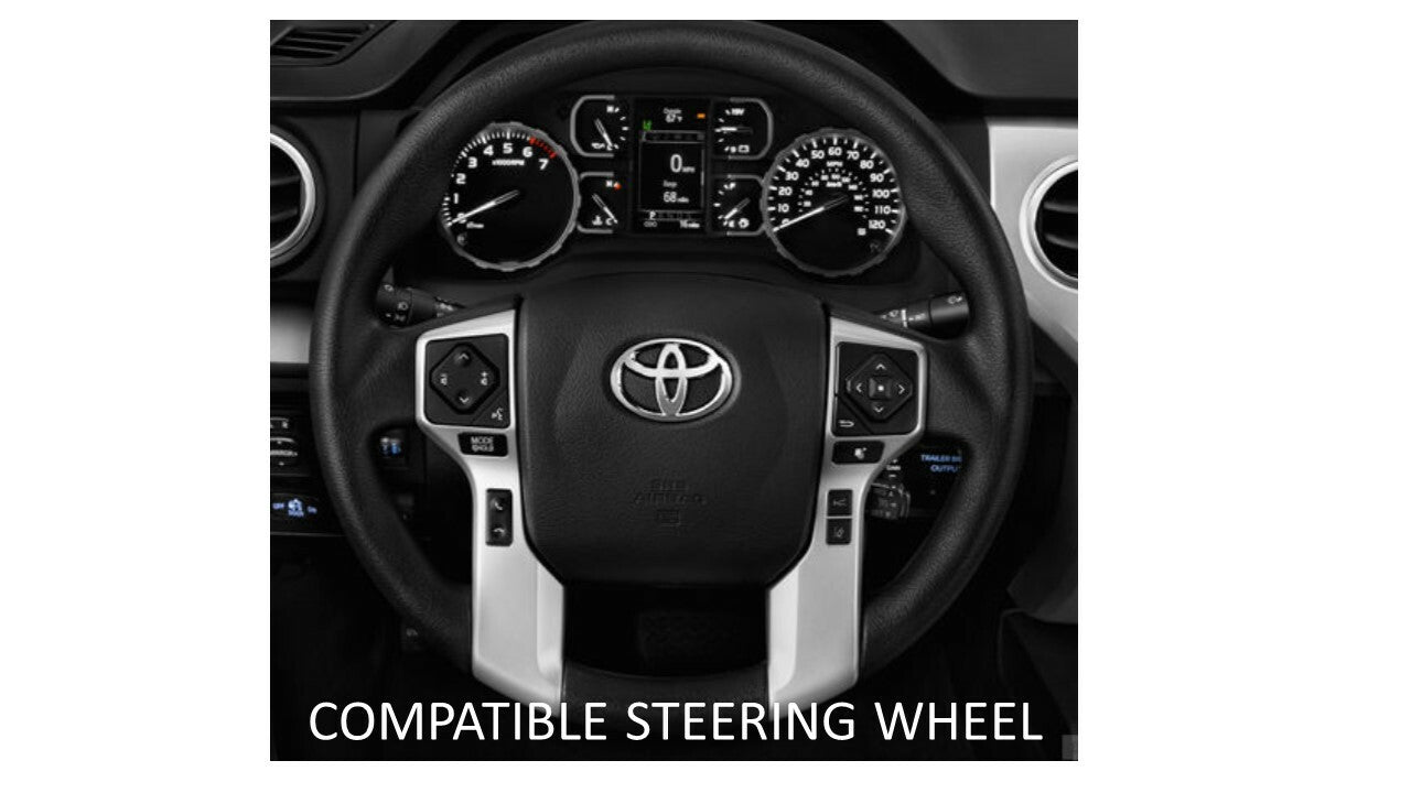 Steering Wheel Emblem Overlay (For Select Toyota Models) - WHITE - BLANK