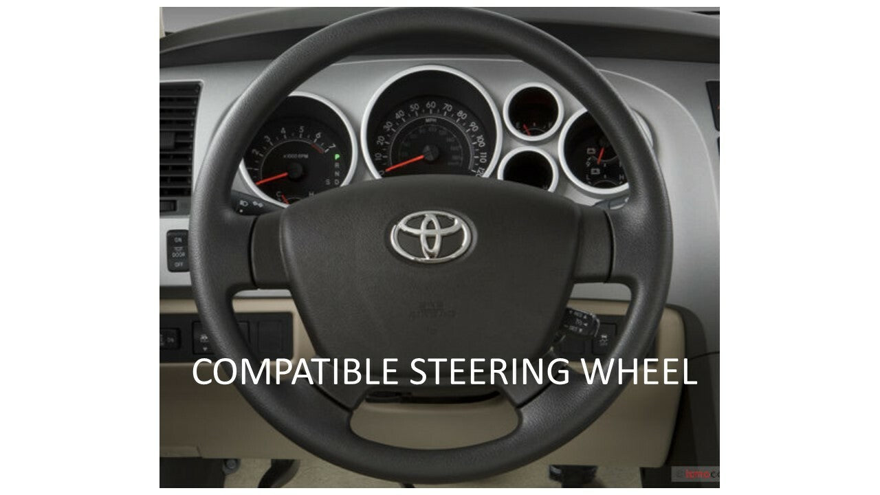 Steering Wheel Emblem Overlay (For Select Toyota Models) - WHITE - AJT DESIGN