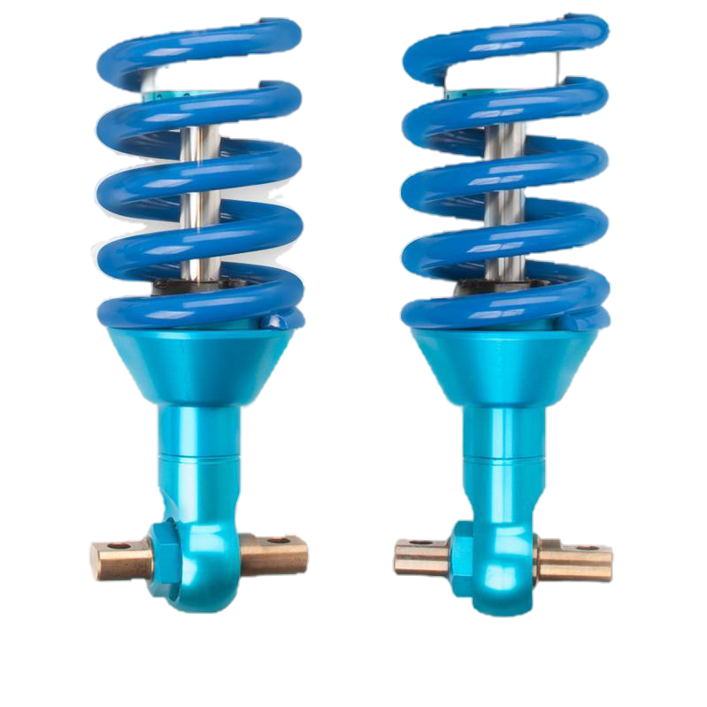 Pair of blue coil springs from the 19-23 Ford Ranger coilover kit, designed for improved durability and off-road capability.