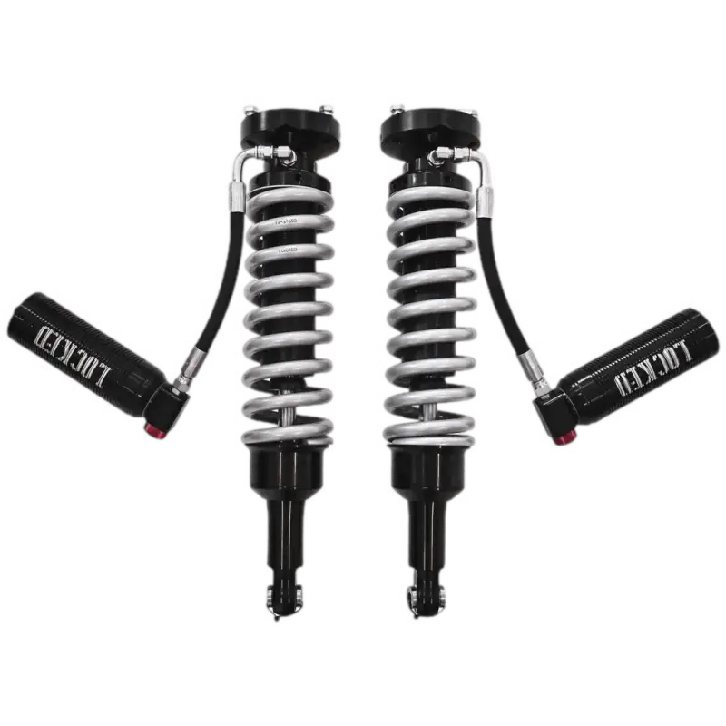 2010-2014 FJ Cruiser 2.5-inch shock package with dual coilovers and external reservoirs for off-road suspension upgrades.