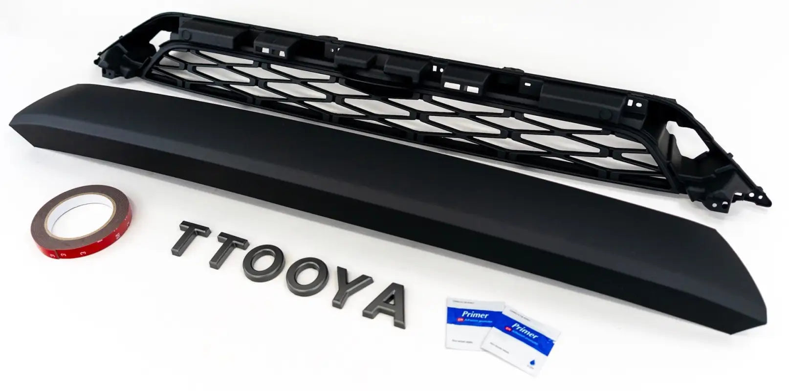 Black car grille and trim kit for 2014-19 4Runner Pro Grille upgrade