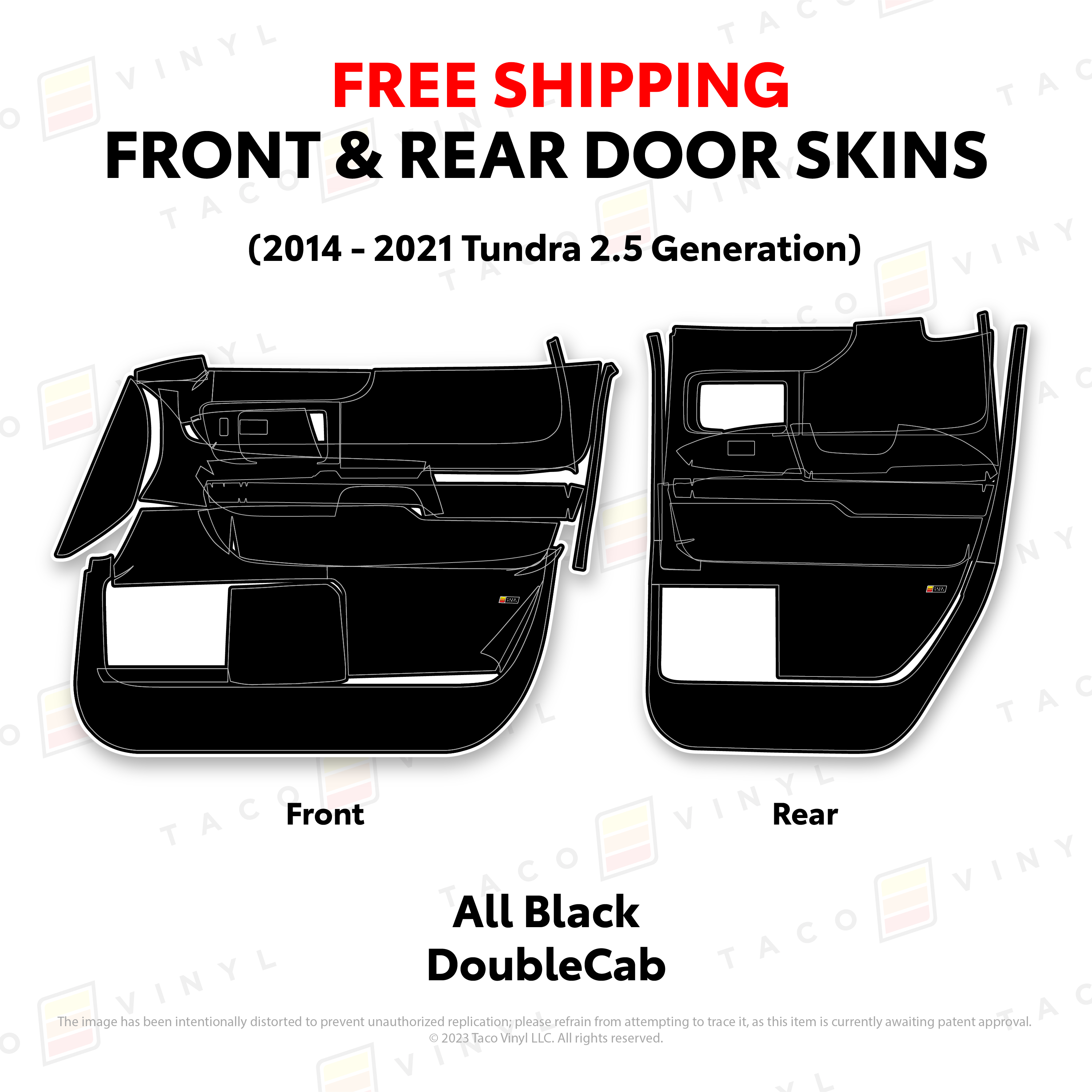 2014 - 2021  Door Skins For Tundra