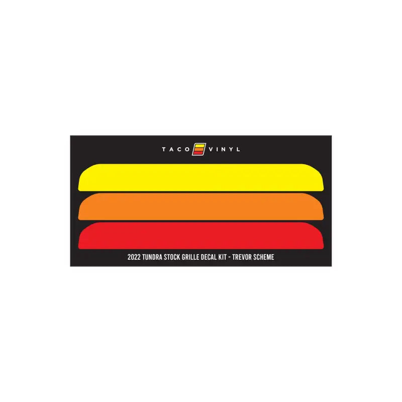 Automotive grille decal kit for 2022+ Tundra Offroad Grille customization