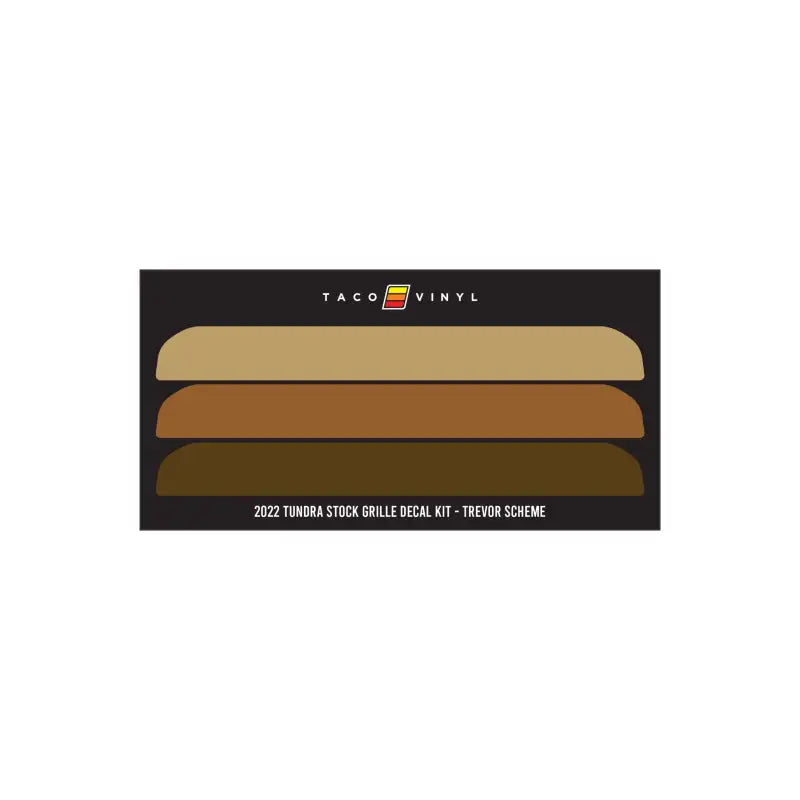 Three-toned offroad grille decal kit for 2022+ Tundra Offroad Grille Decal