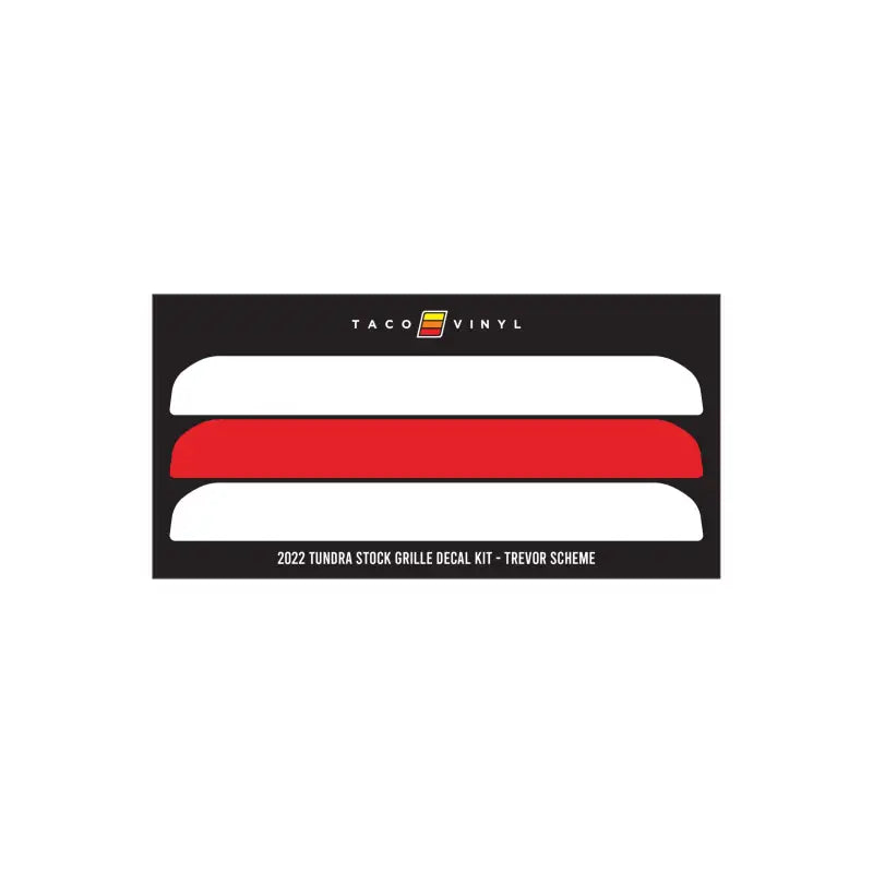 Tundra grille decal kit for 2022+ Offroad Grille customization
