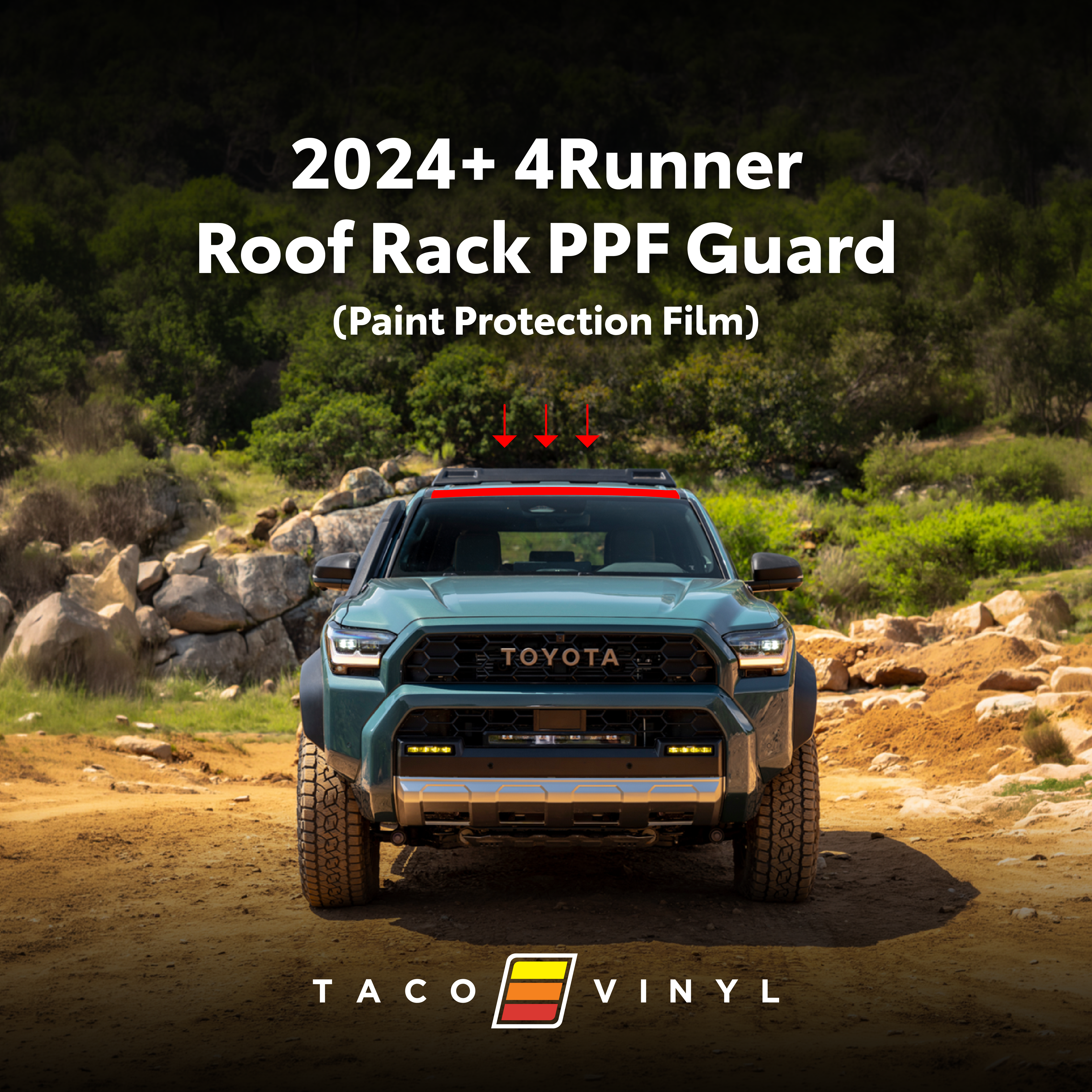 2025+  PPF Roof Rack Guard For 4Runner