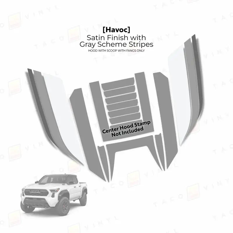 2024+  Havoc Hood Scoop Stamp (W/ Fangs only) For Tacoma