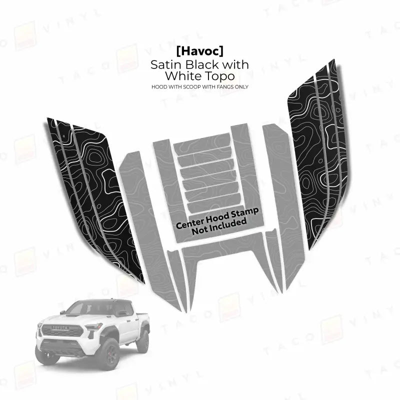 2024+  Havoc Hood Scoop Stamp (W/ Fangs only) For Tacoma