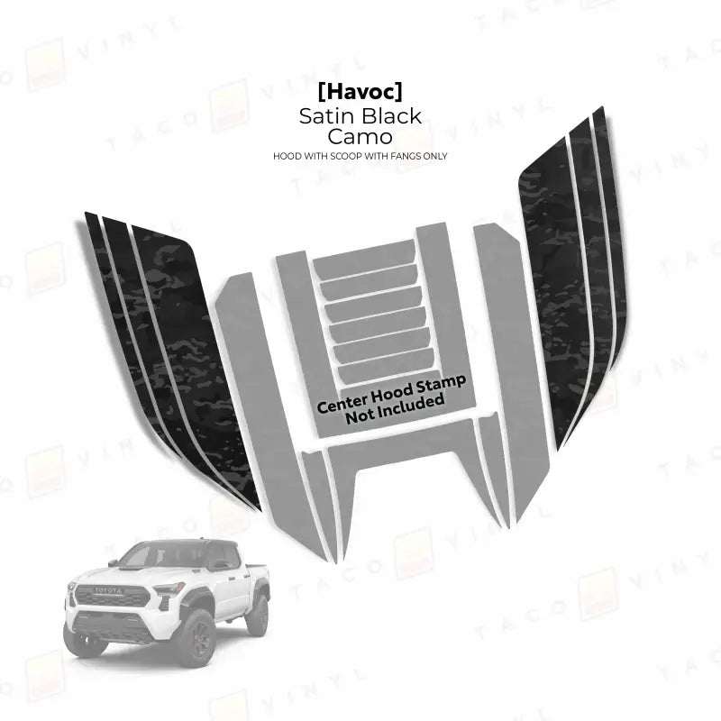 2024+  Havoc Hood Scoop Stamp (W/ Fangs only) For Tacoma