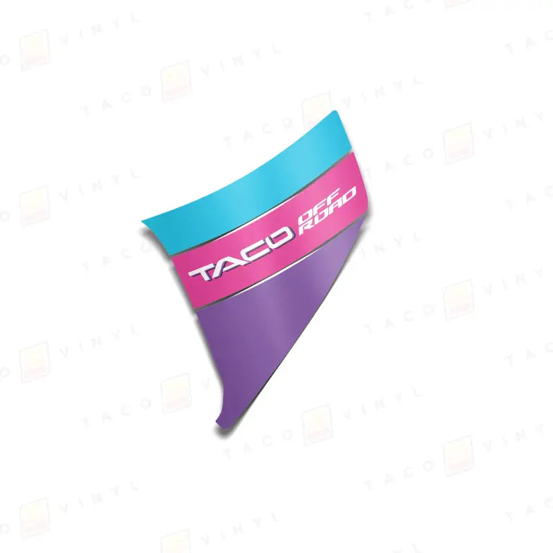 Colorful Taco Off Road decal for Tacoma lower bedside decals and bedside decals collection
