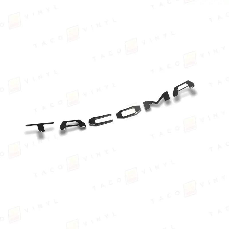 Black TACOMA lettering on 2024+ Tacoma Tailgate with air release vinyl for easy application
