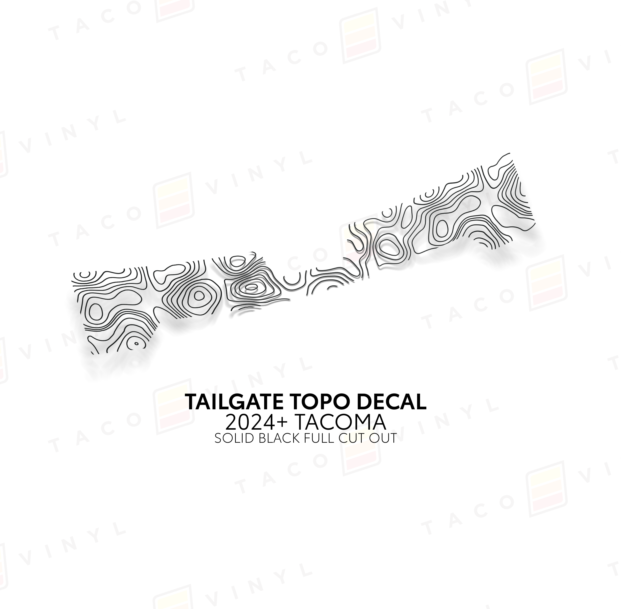 2024+  Tailgate Topo Decal For Tacoma