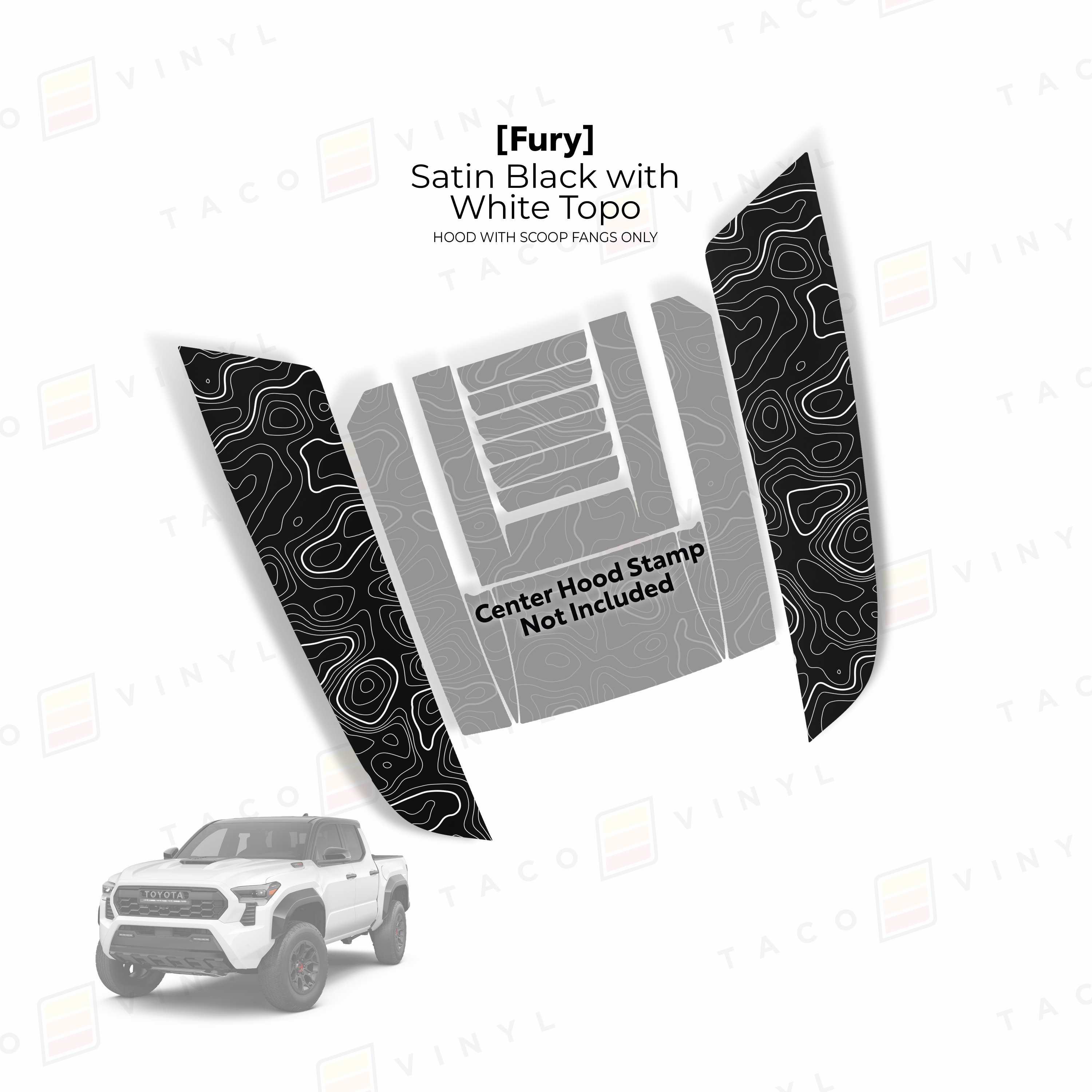 2024+  Fury Hood Stamp (Fangs Only) For Tacoma