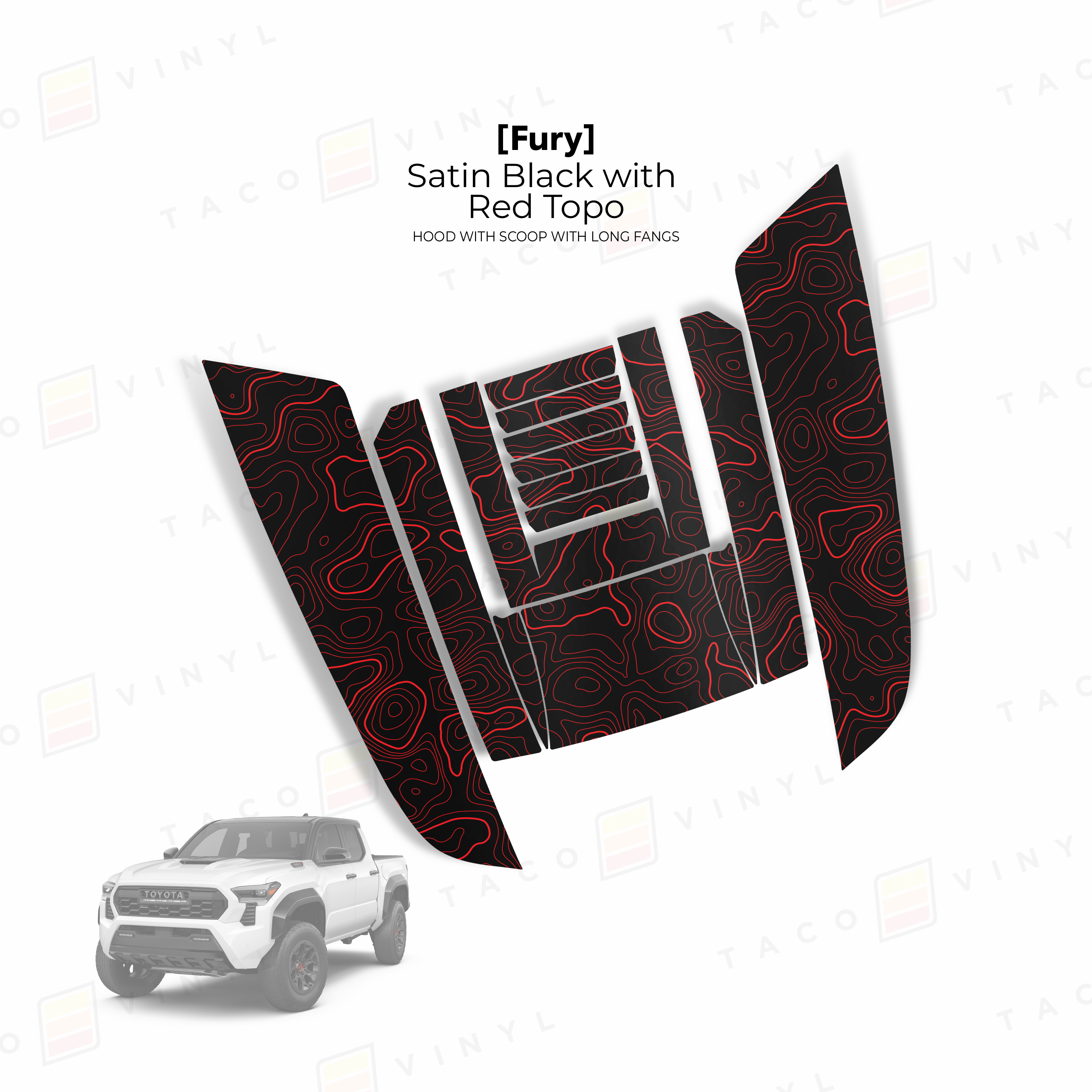 2025+  Fury Hood Scoop Stamp (W/ Long Fangs) For 4Runner
