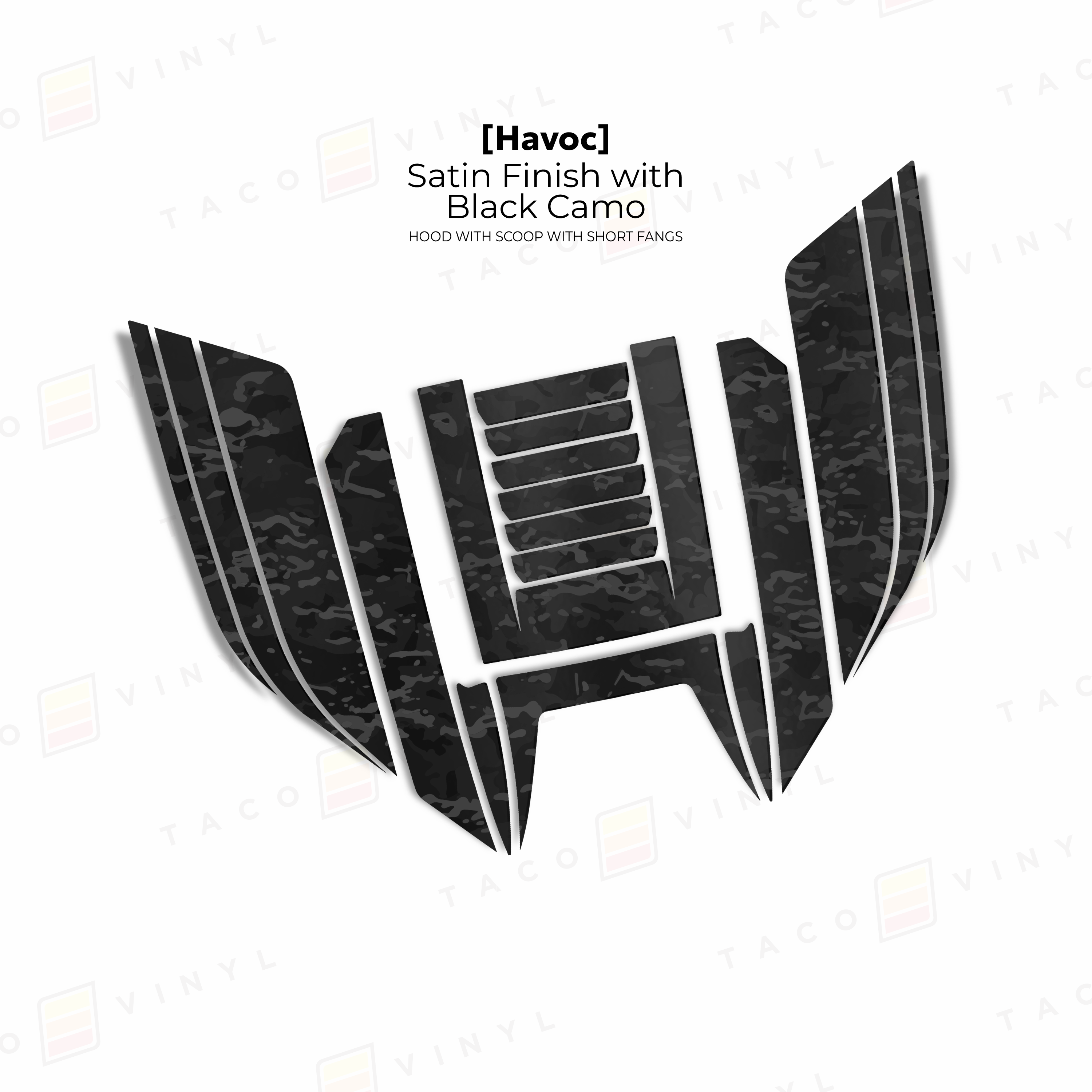 2024+ Havoc Hood Scoop Stamp (W/ Short Fangs) For Tacoma