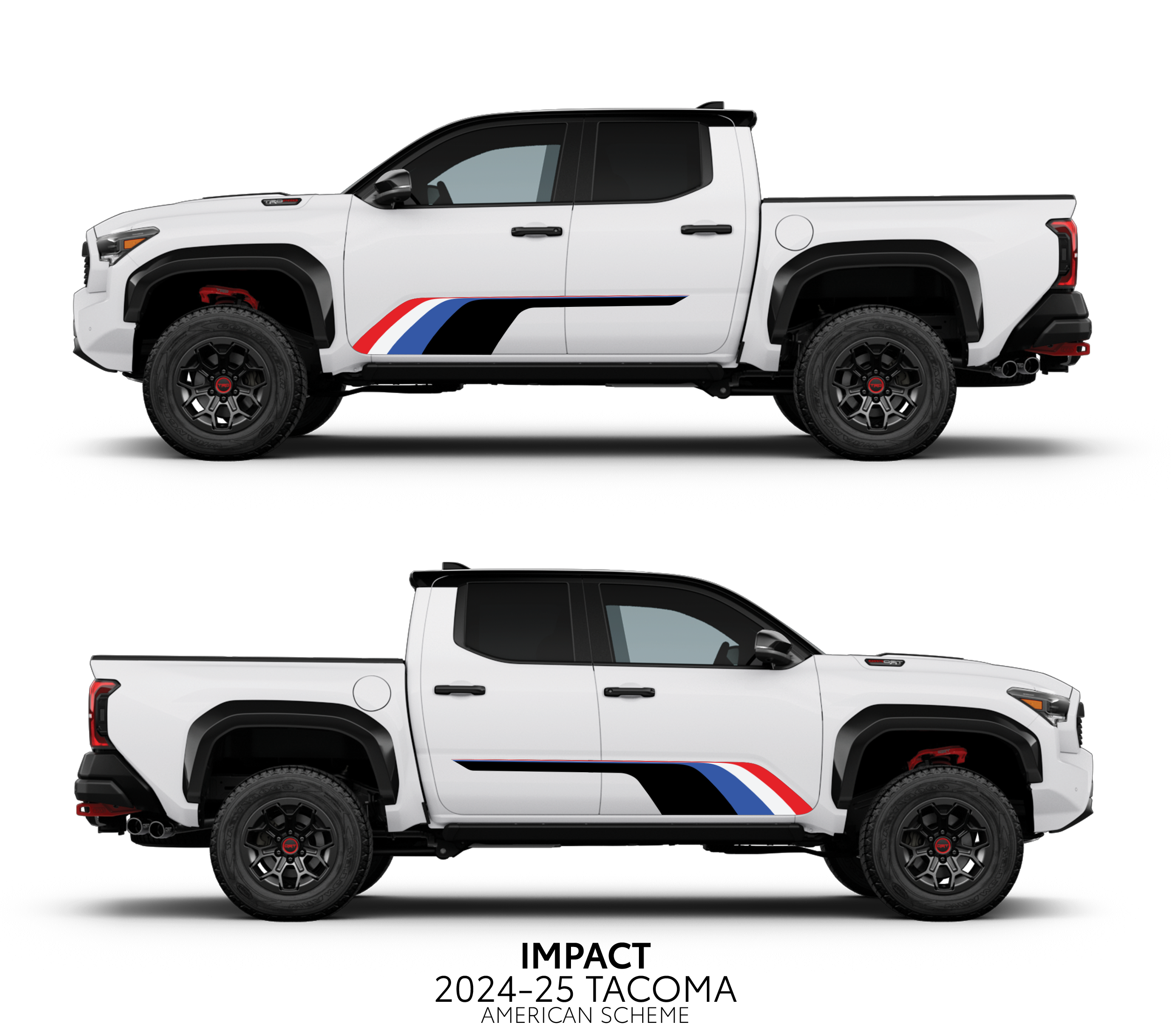 2024+  Impact Rocker Panel Decal Kit For Tacoma