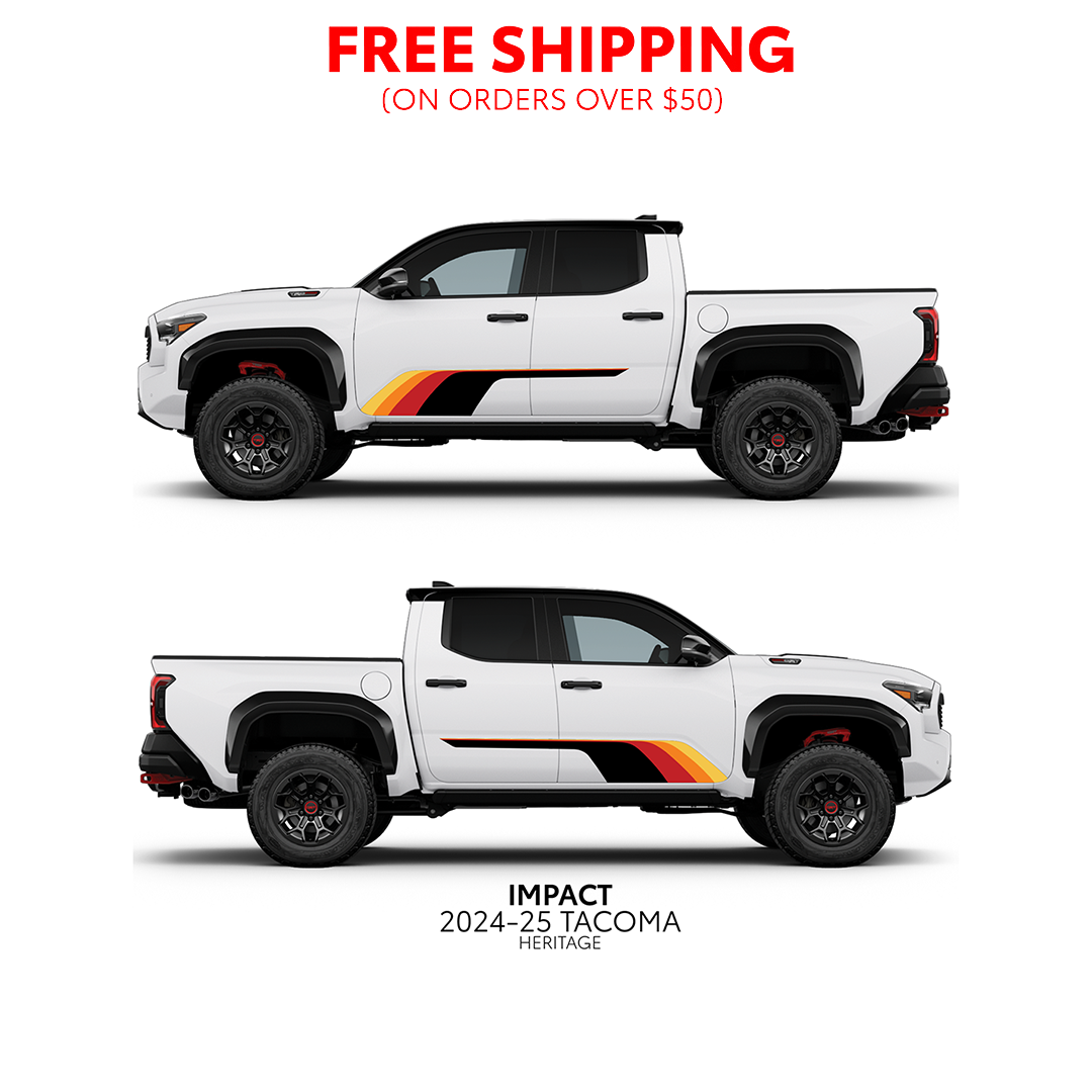 2024+  Impact Rocker Panel Decal Kit For Tacoma