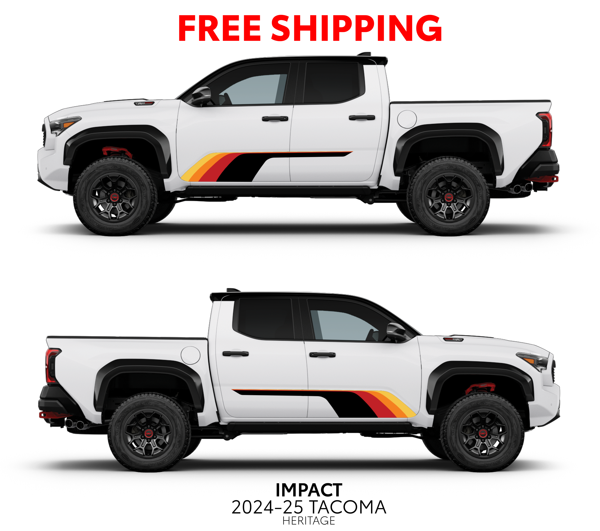 2024+  Impact Rocker Panel Decal Kit For Tacoma