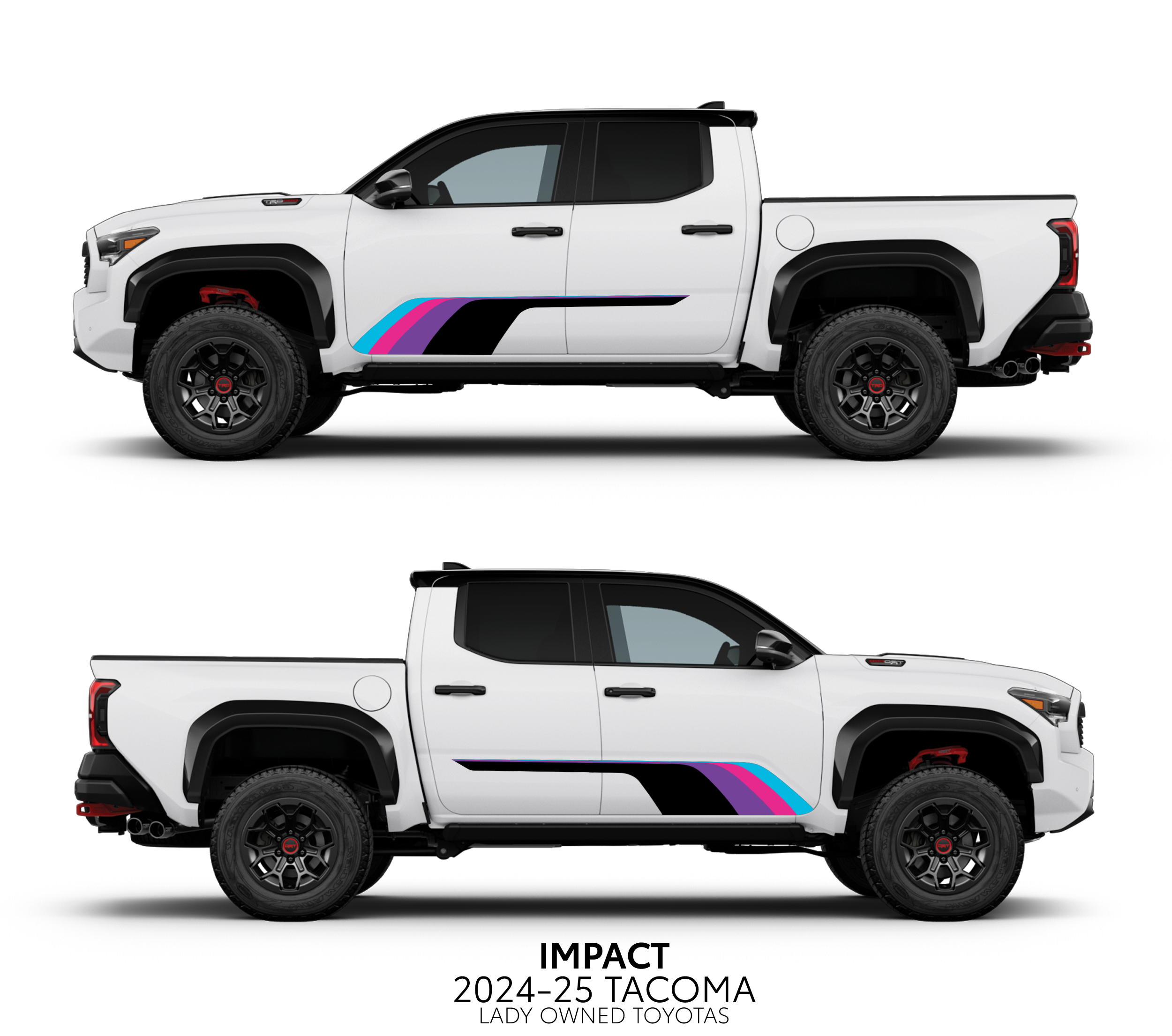 2024+  Impact Rocker Panel Decal Kit For Tacoma