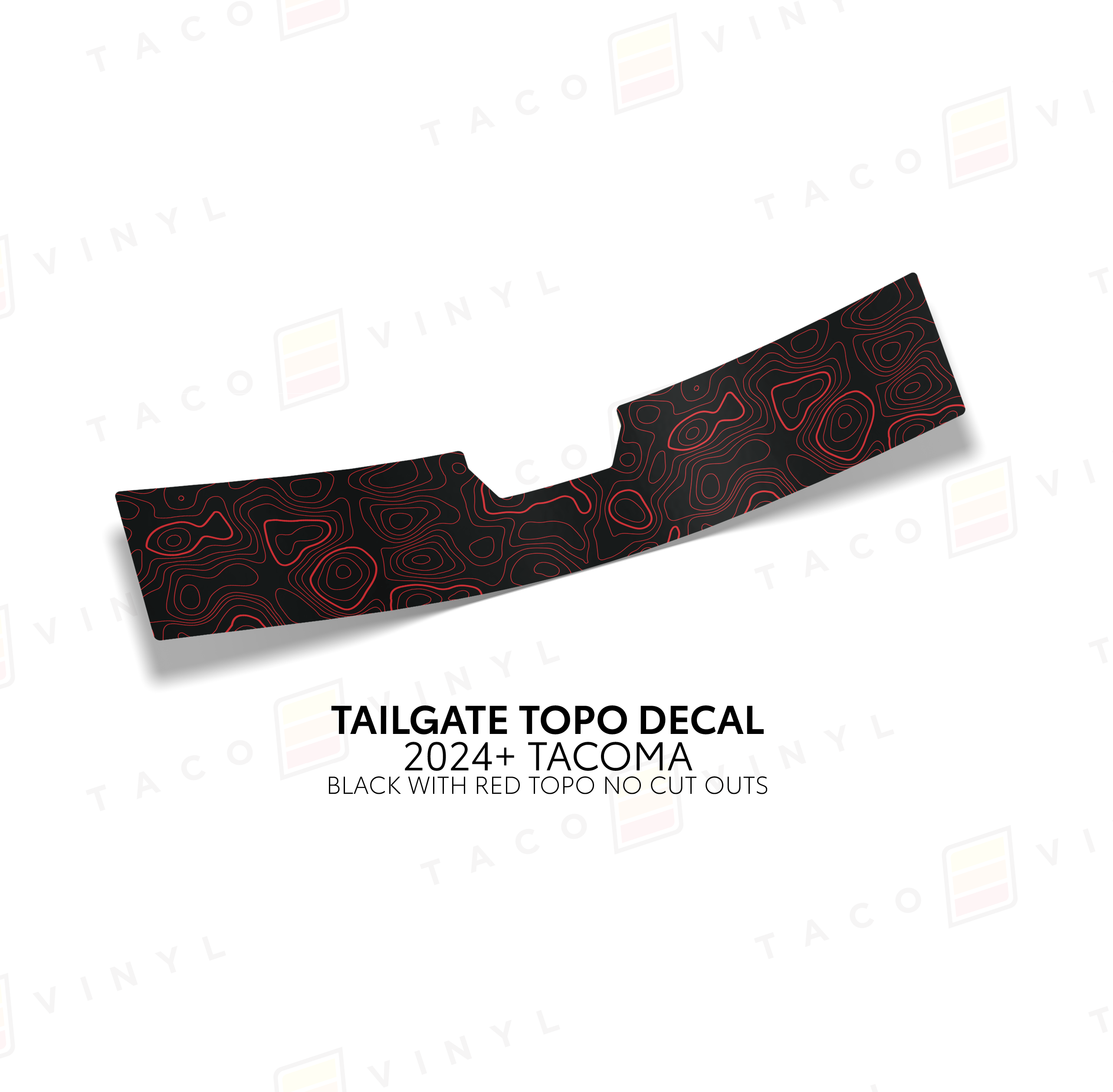 2024+  Tailgate Topo Decal For Tacoma