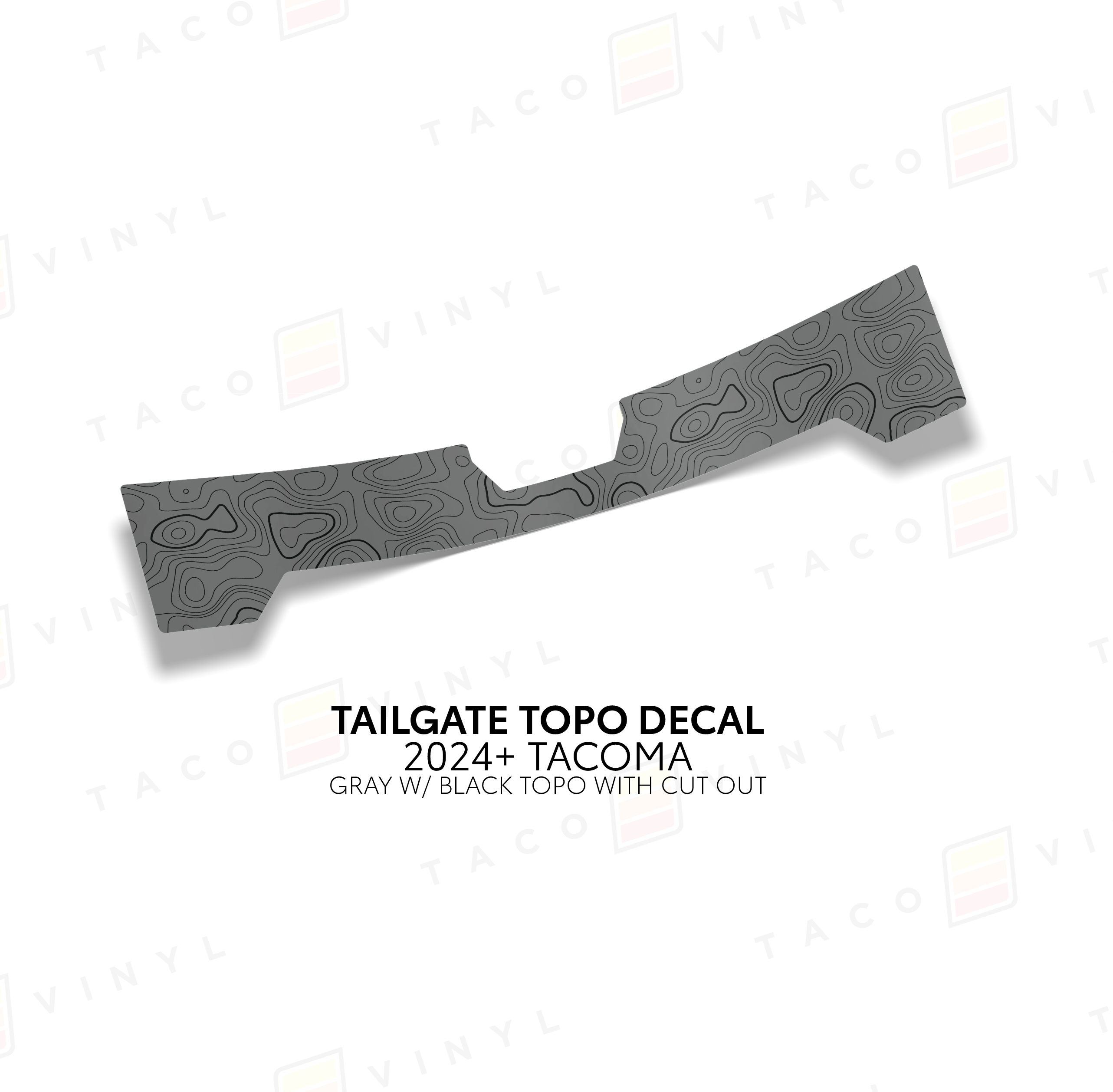 2024+  Tailgate Topo Decal For Tacoma