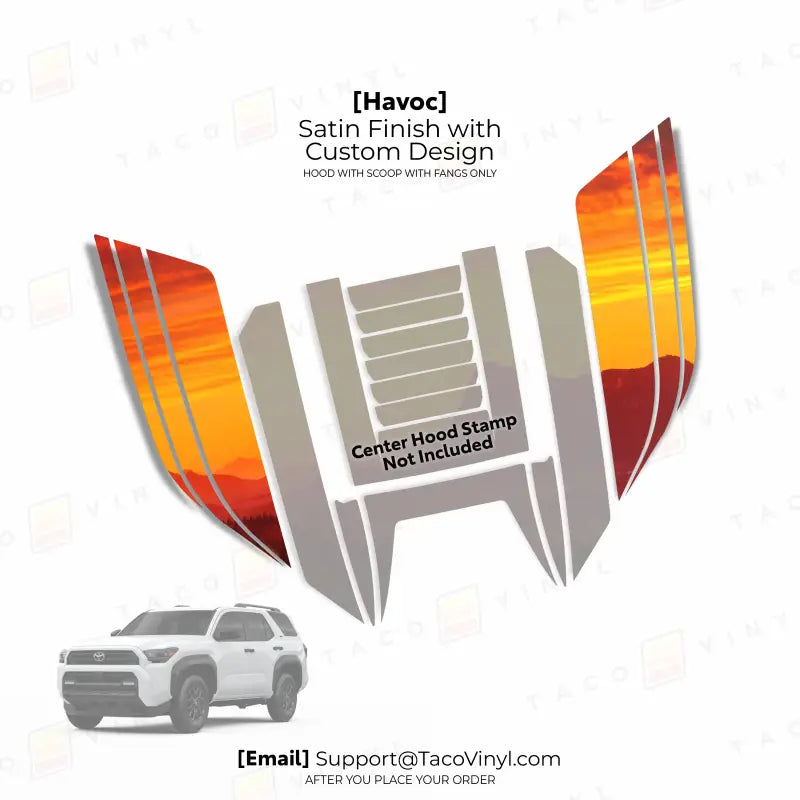 2025+  Havoc Hood Scoop Stamp (W/ Fangs only) For 4Runner