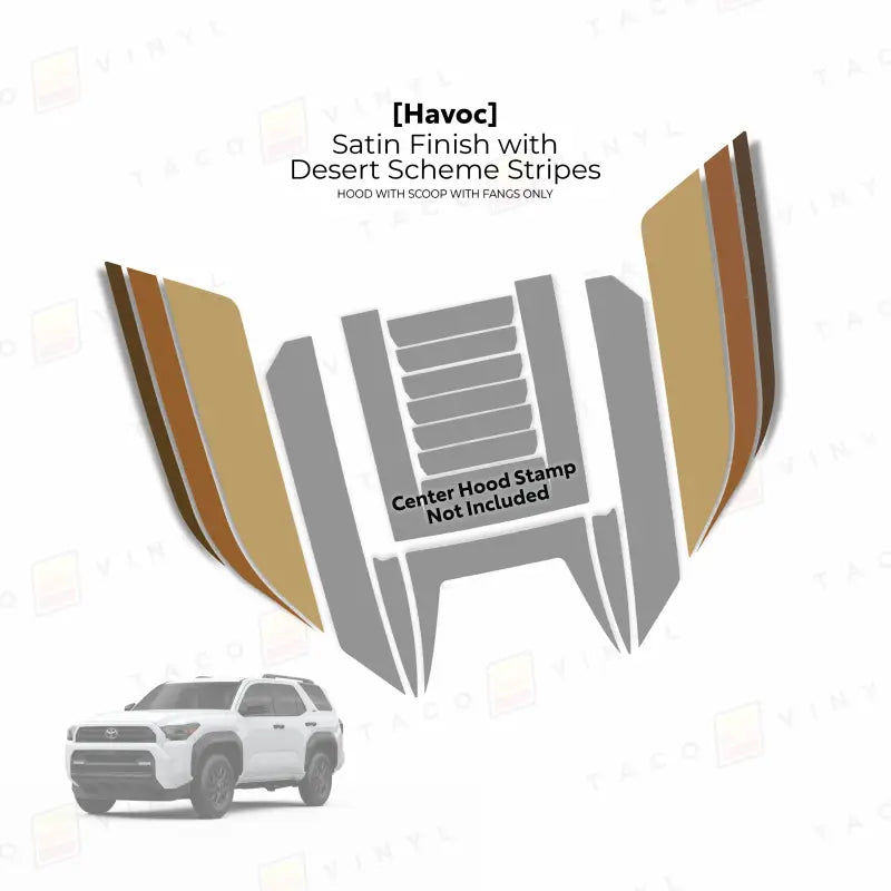 2025+  Havoc Hood Scoop Stamp (W/ Fangs only) For 4Runner