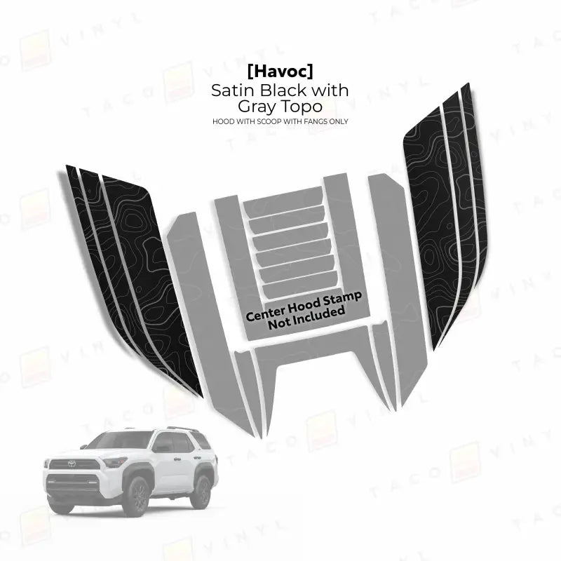 2025+  Havoc Hood Scoop Stamp (W/ Fangs only) For 4Runner