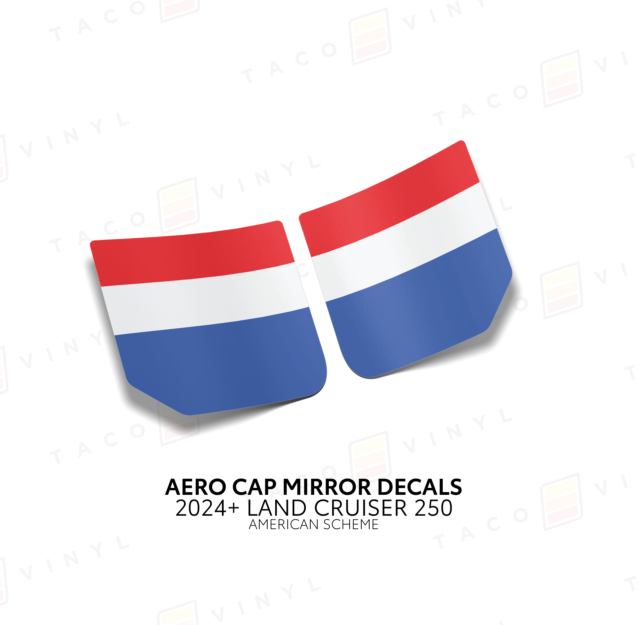2024+  Aero Cap Mirror Decals For Land Cruiser 250