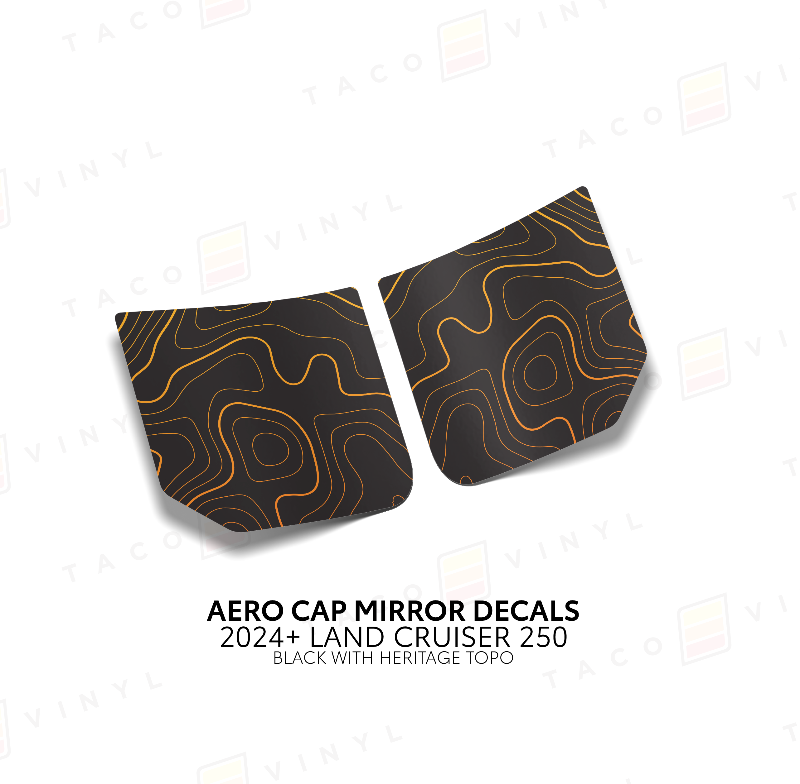 2024+  Aero Cap Mirror Decals For Land Cruiser 250
