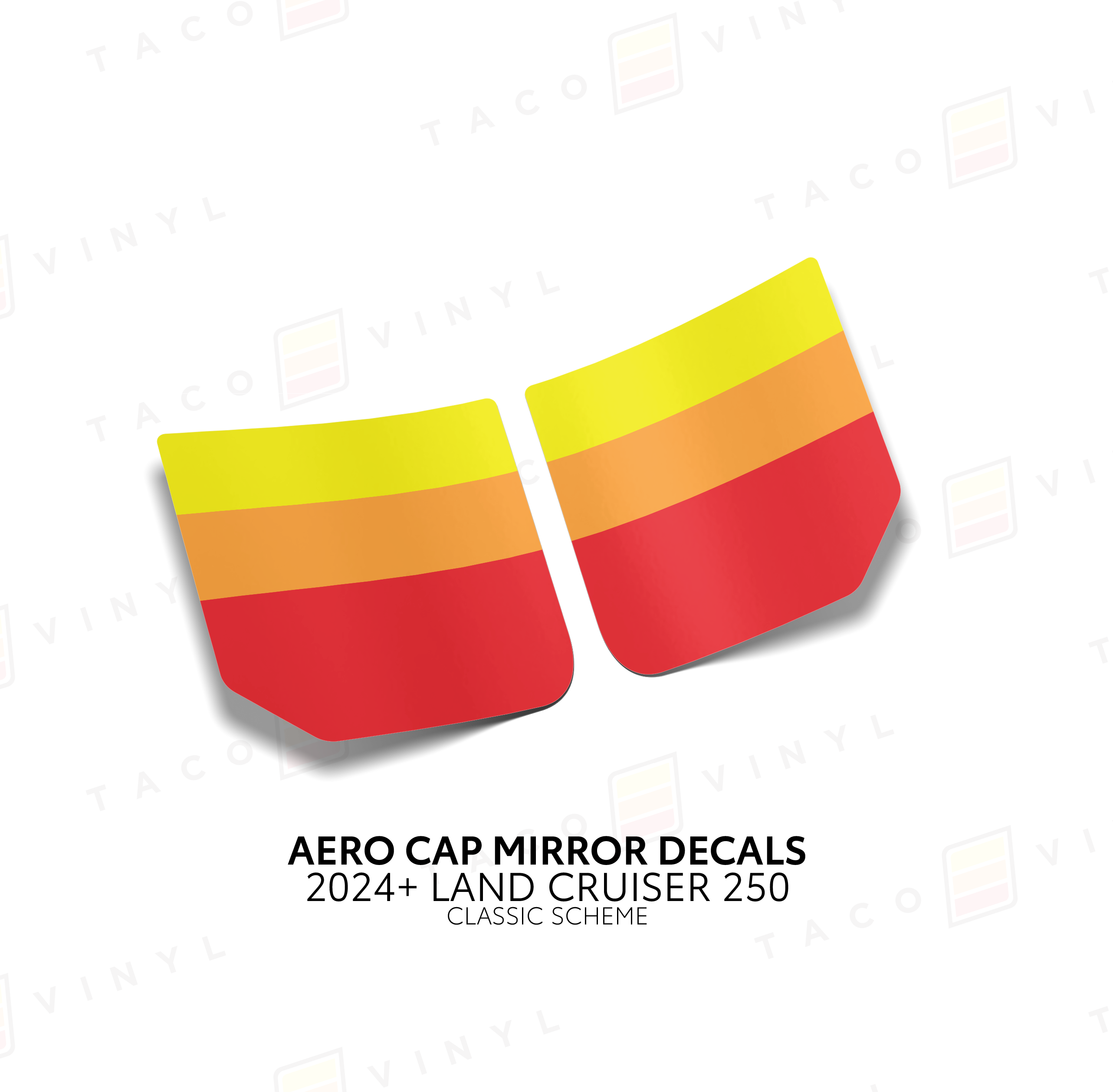 2024+  Aero Cap Mirror Decals For Land Cruiser 250