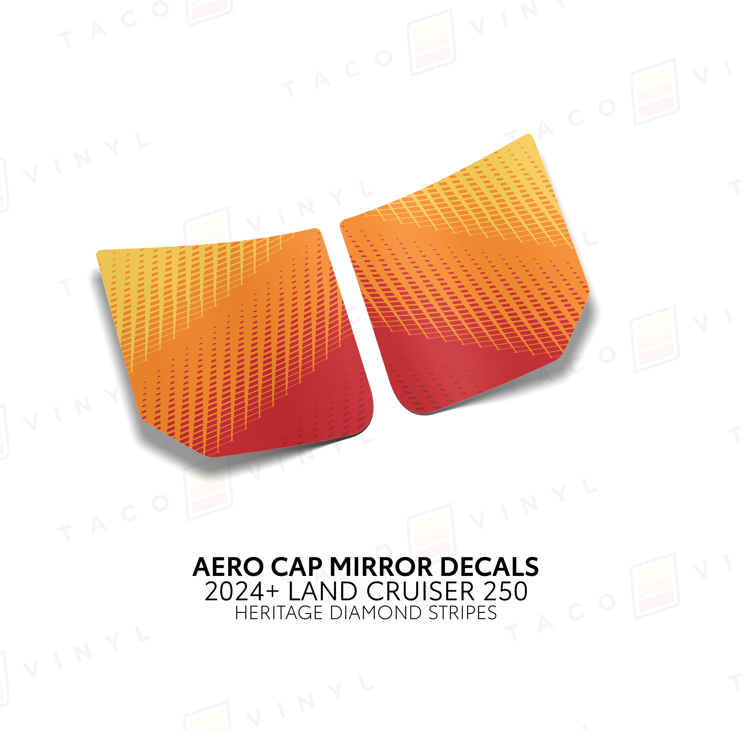 2024+  Aero Cap Mirror Decals For Land Cruiser 250