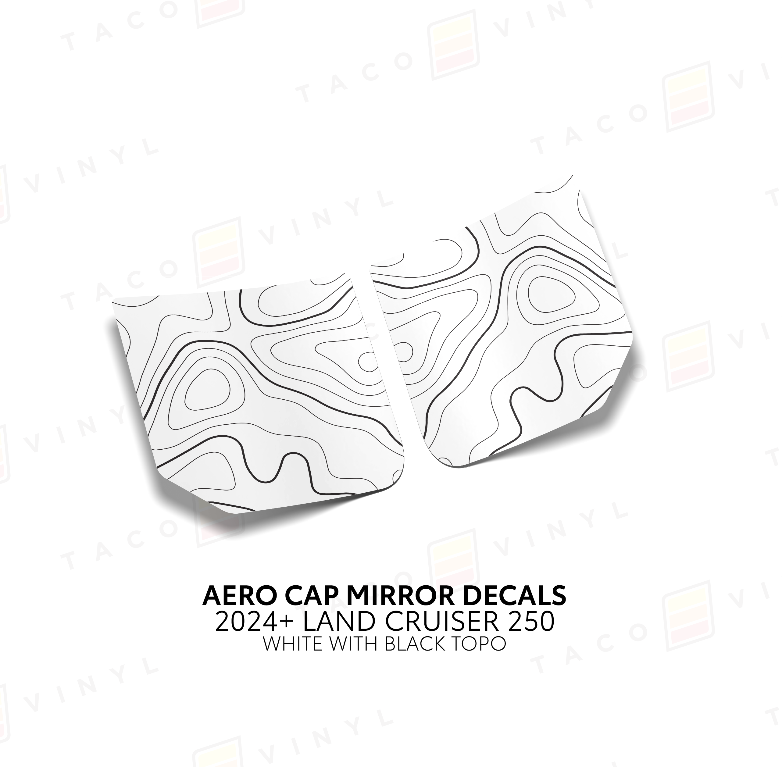 2024+  Aero Cap Mirror Decals For Land Cruiser 250