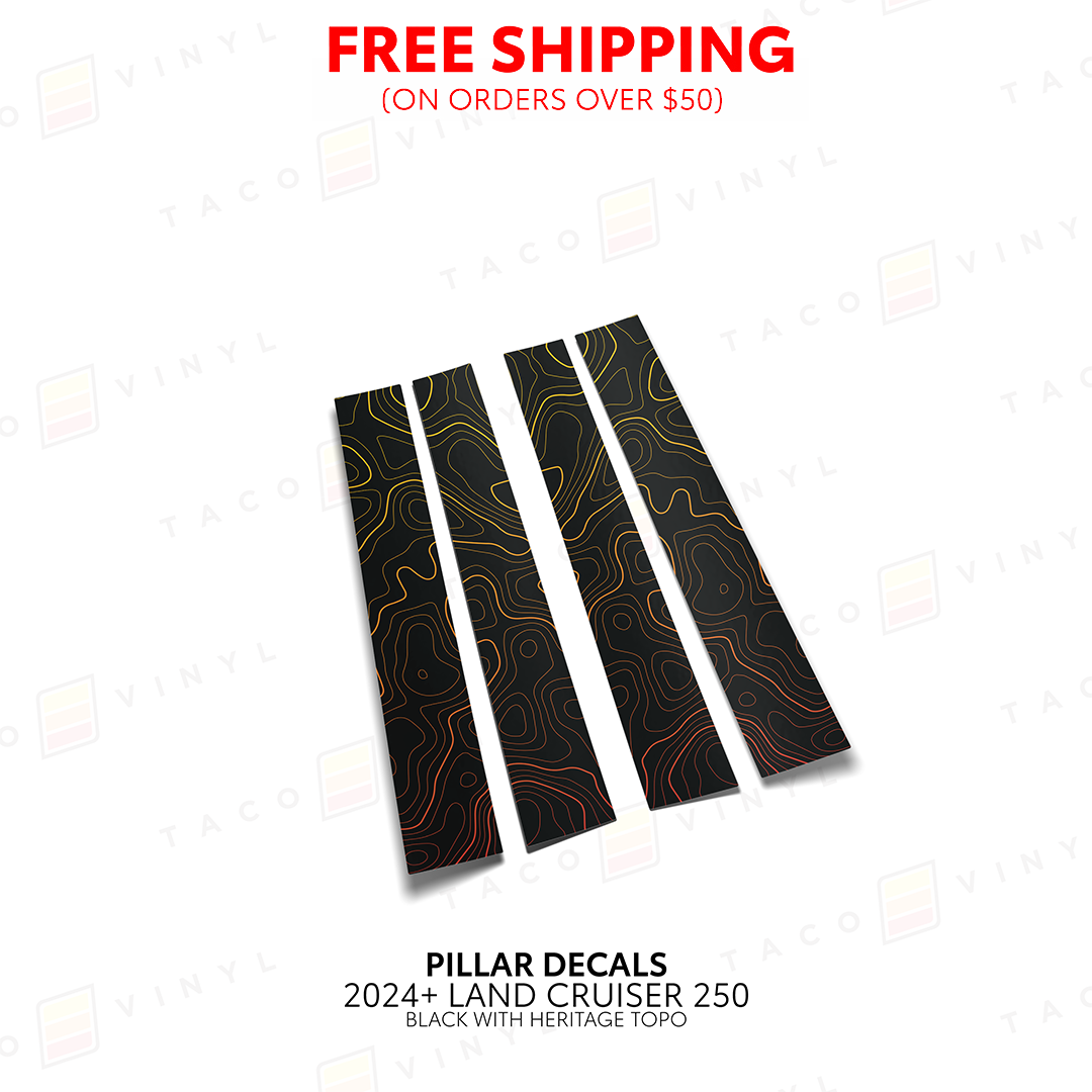 2024+  Door Pillar Decals For Land Cruiser 250