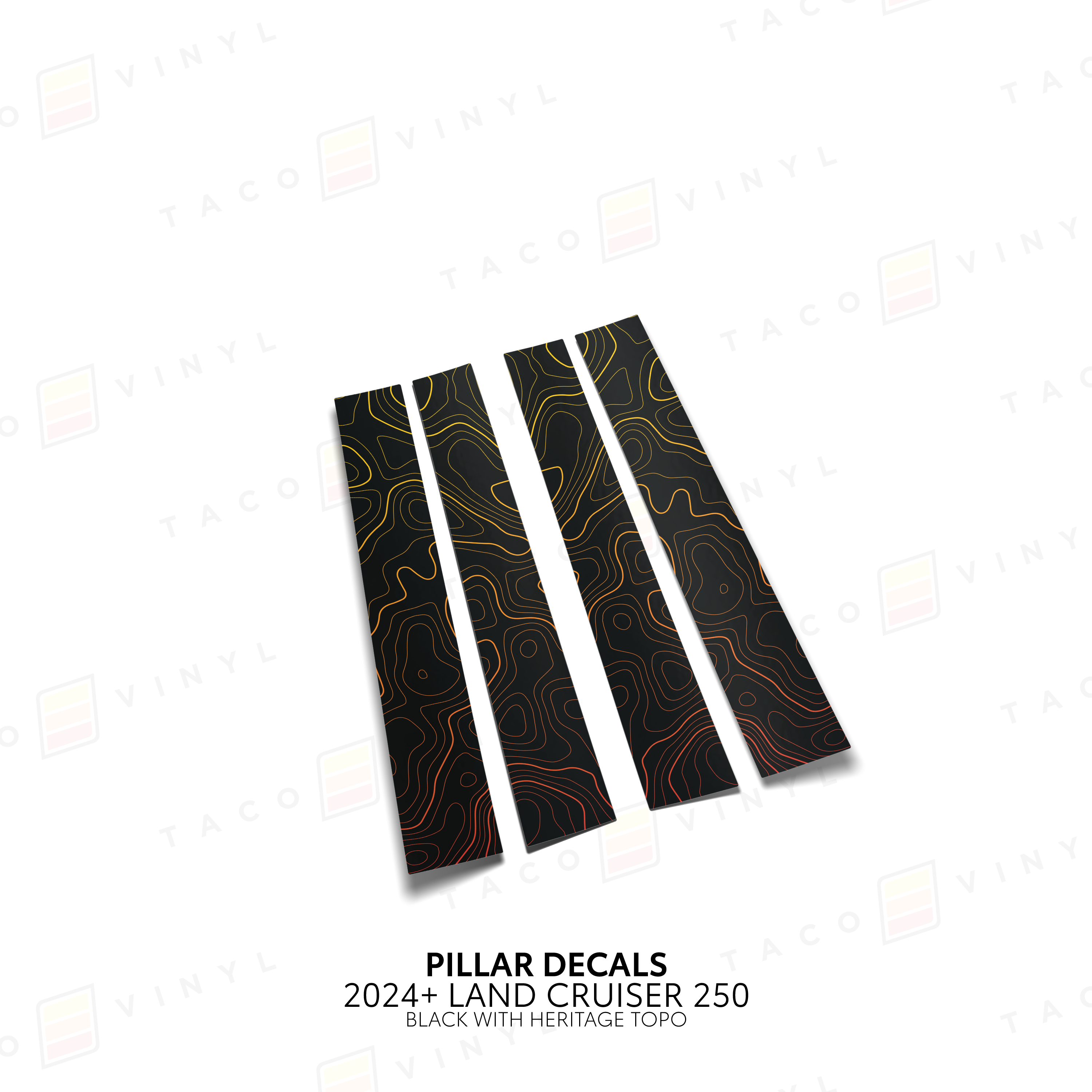 2024+  Door Pillar Decals For Land Cruiser 250