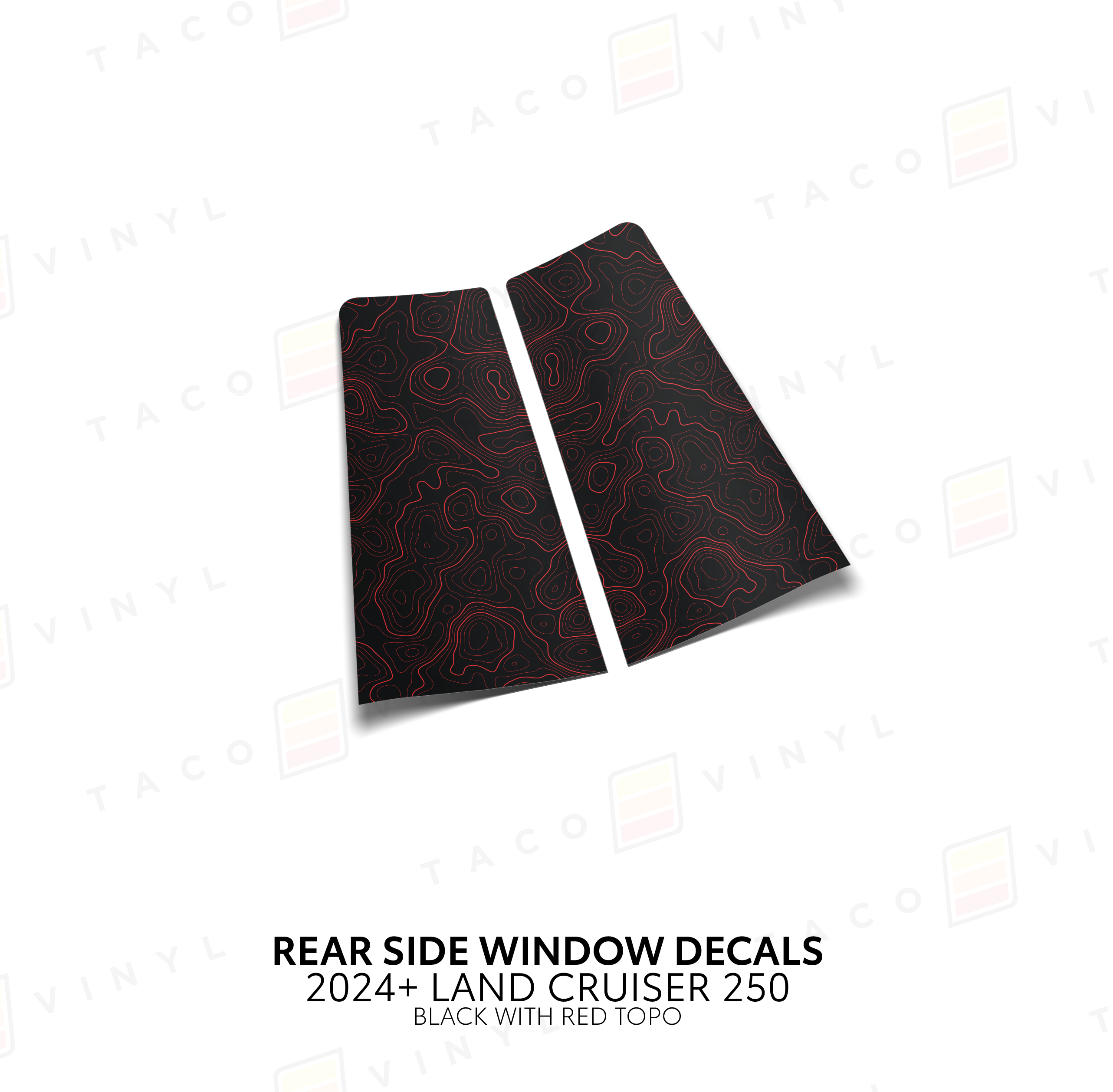 2024+  Rear Side Window Decal For Land Cruiser 250