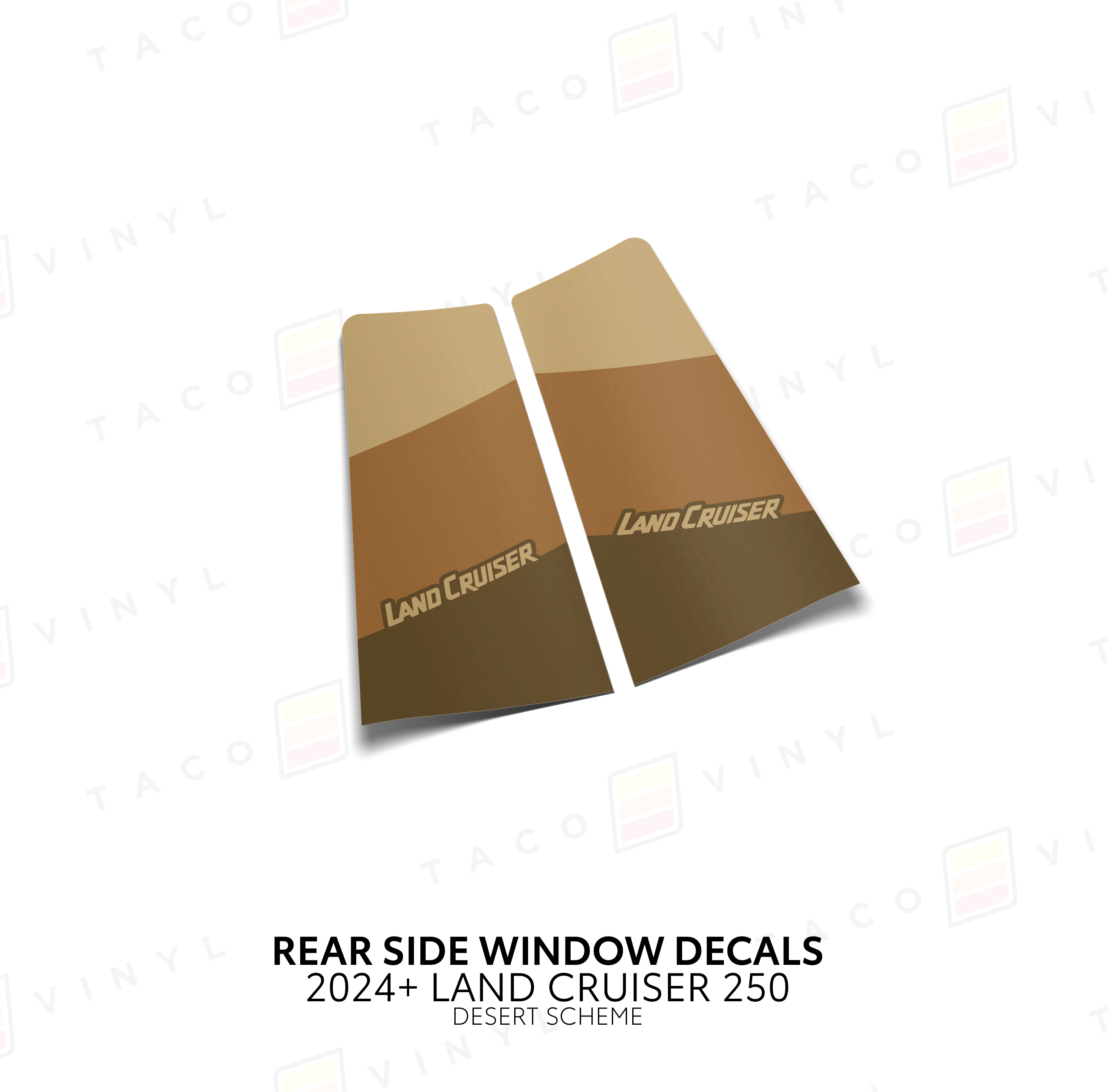 2024+  Rear Side Window Decal For Land Cruiser 250
