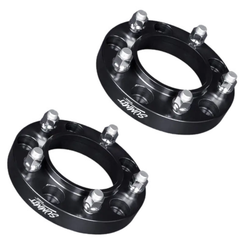 25MM Hubcentric Wheel Spacers - 5x150 Pair made from 6061 Aluminum with 14x1.5 studs and 110.1 CB, designed for Land Cruiser, Sequoia, Toyota, and Tundra.