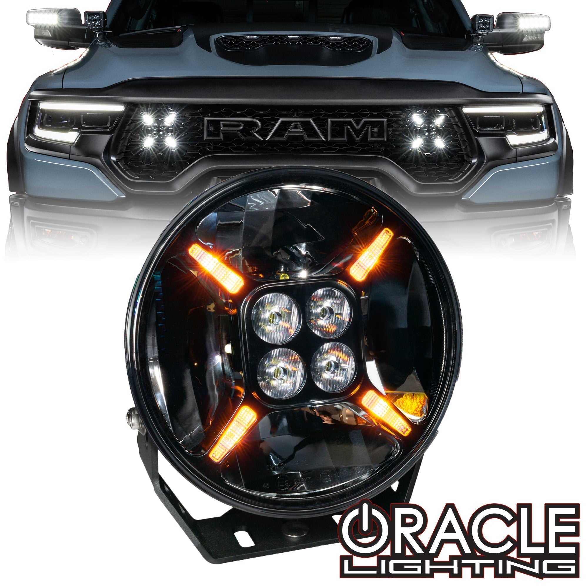ORACLE Lighting EXO 9" Multifunction 120W LED Spotlight – Round Post Mount