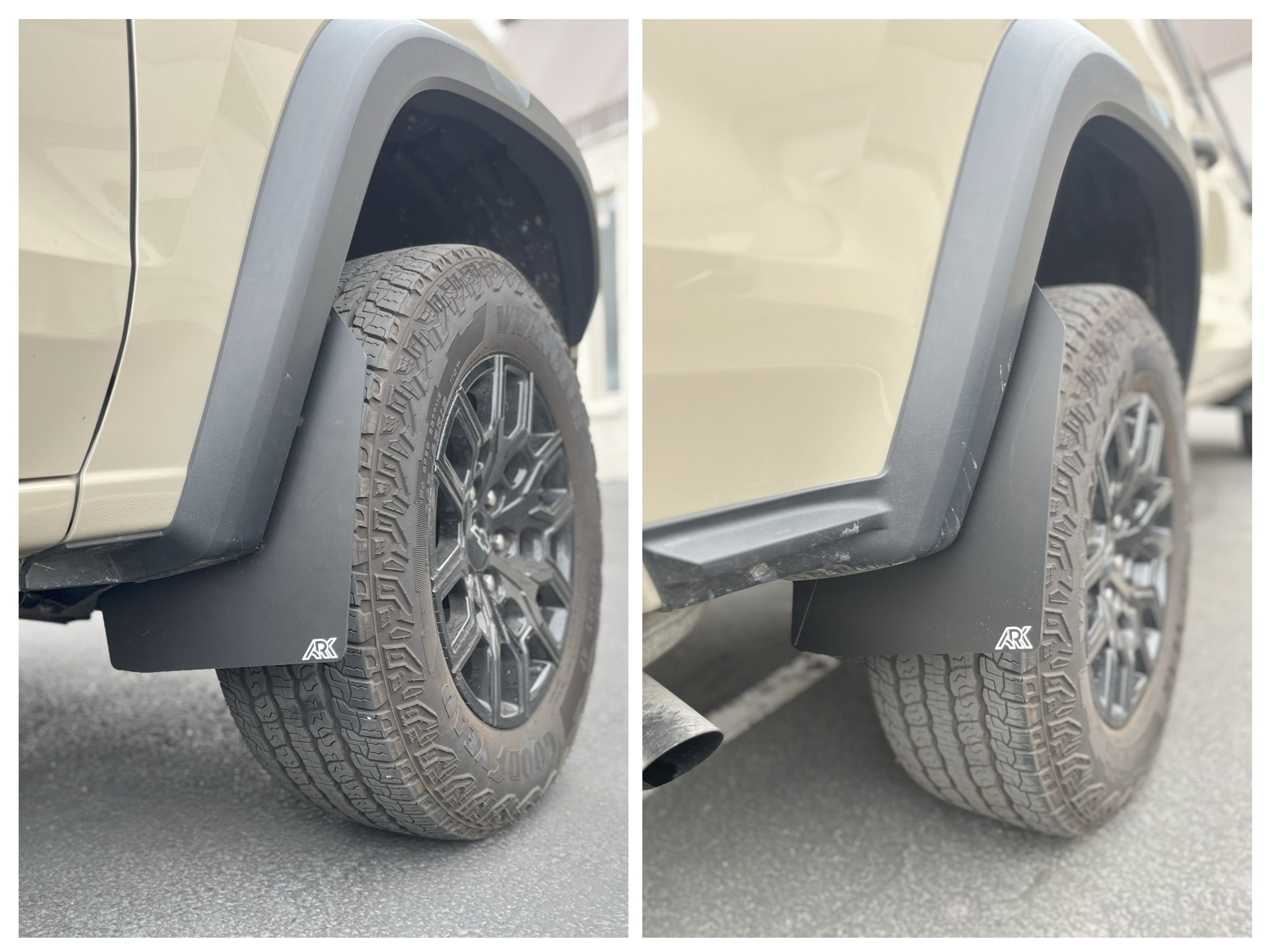 TriXPoly Mid Mudflaps For 2023+ Chevy Colorado ZR2/Trailboss