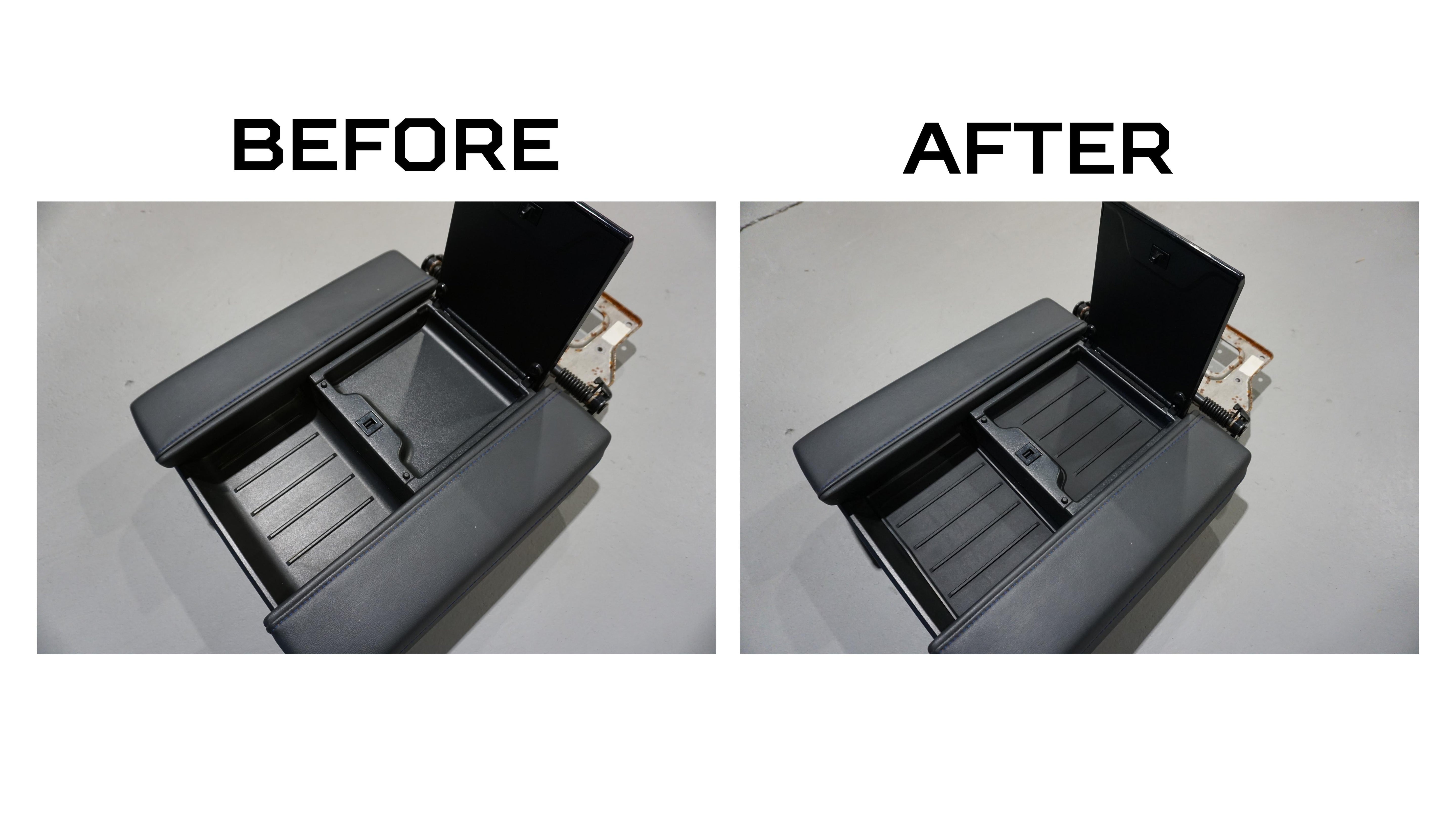 Center Console Tray Liner (For 2022+ Tundra Platinum) - 2PC BLACK